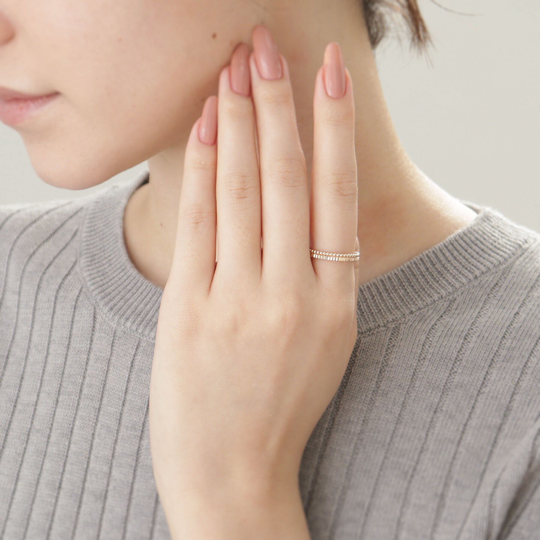 COCOSHNIK「K10ミル縦溝リング（16号）」|リング|