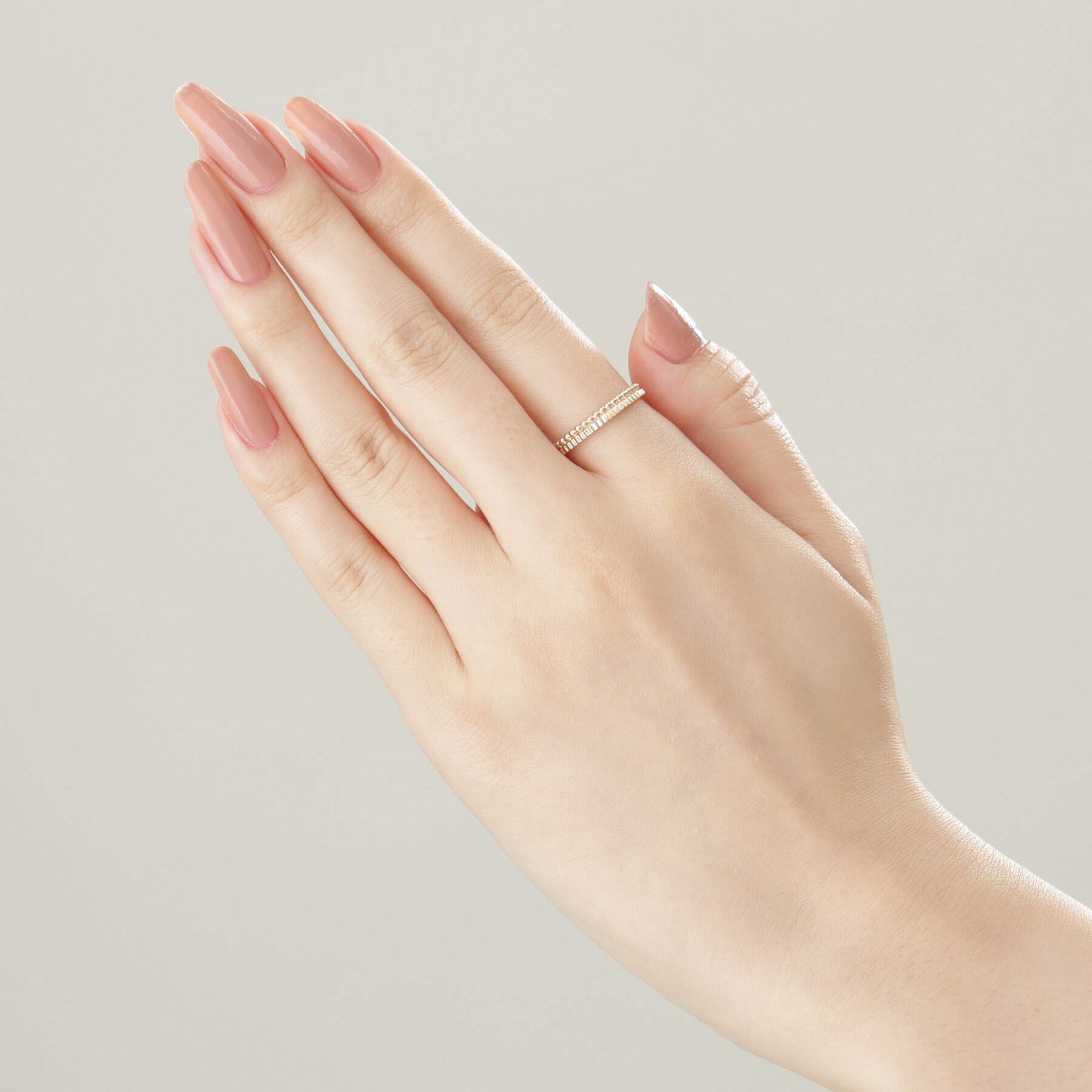 COCOSHNIK「K10ミル縦溝リング（16号）」|リング|