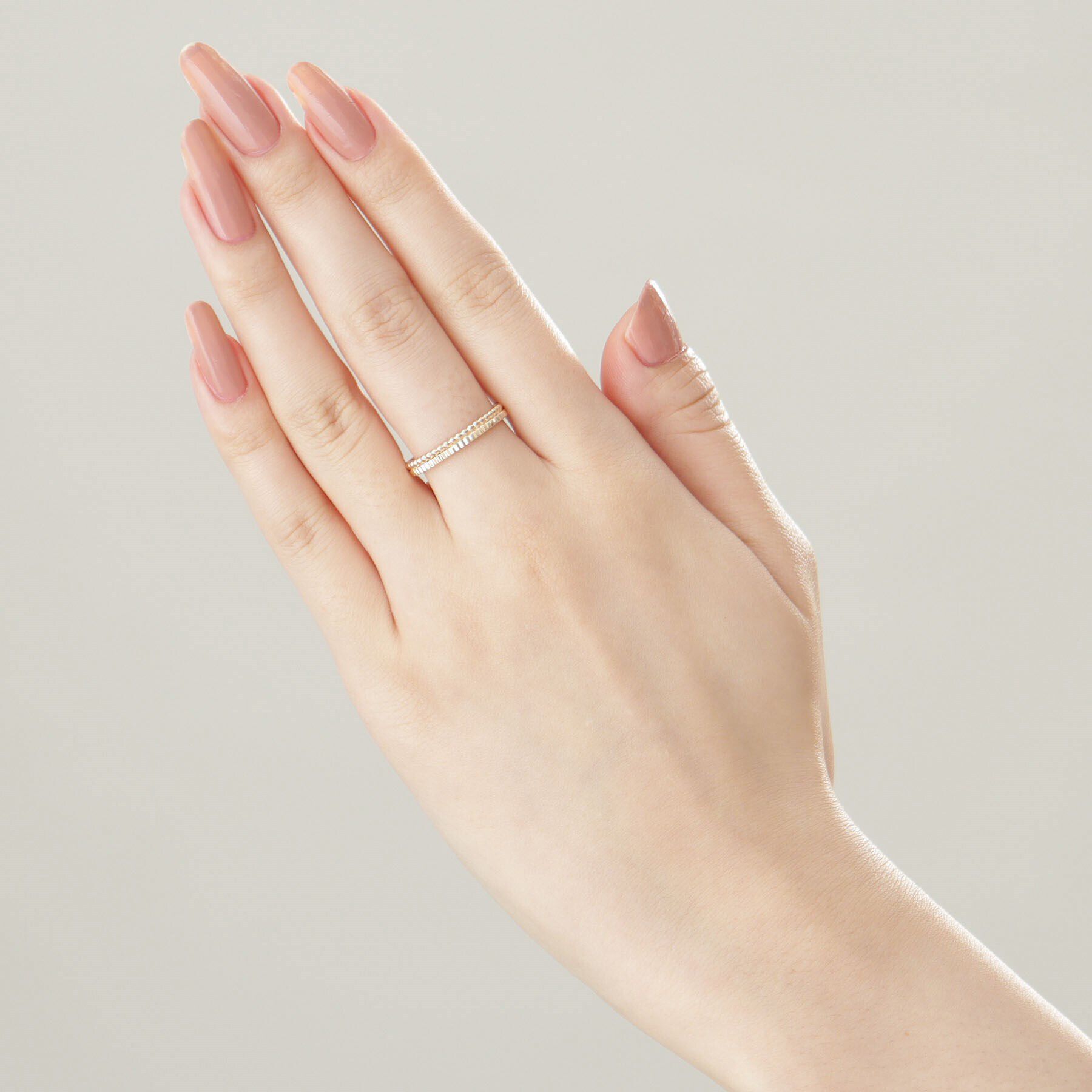 COCOSHNIK「K10ミル縦溝リング（16号）」|リング|