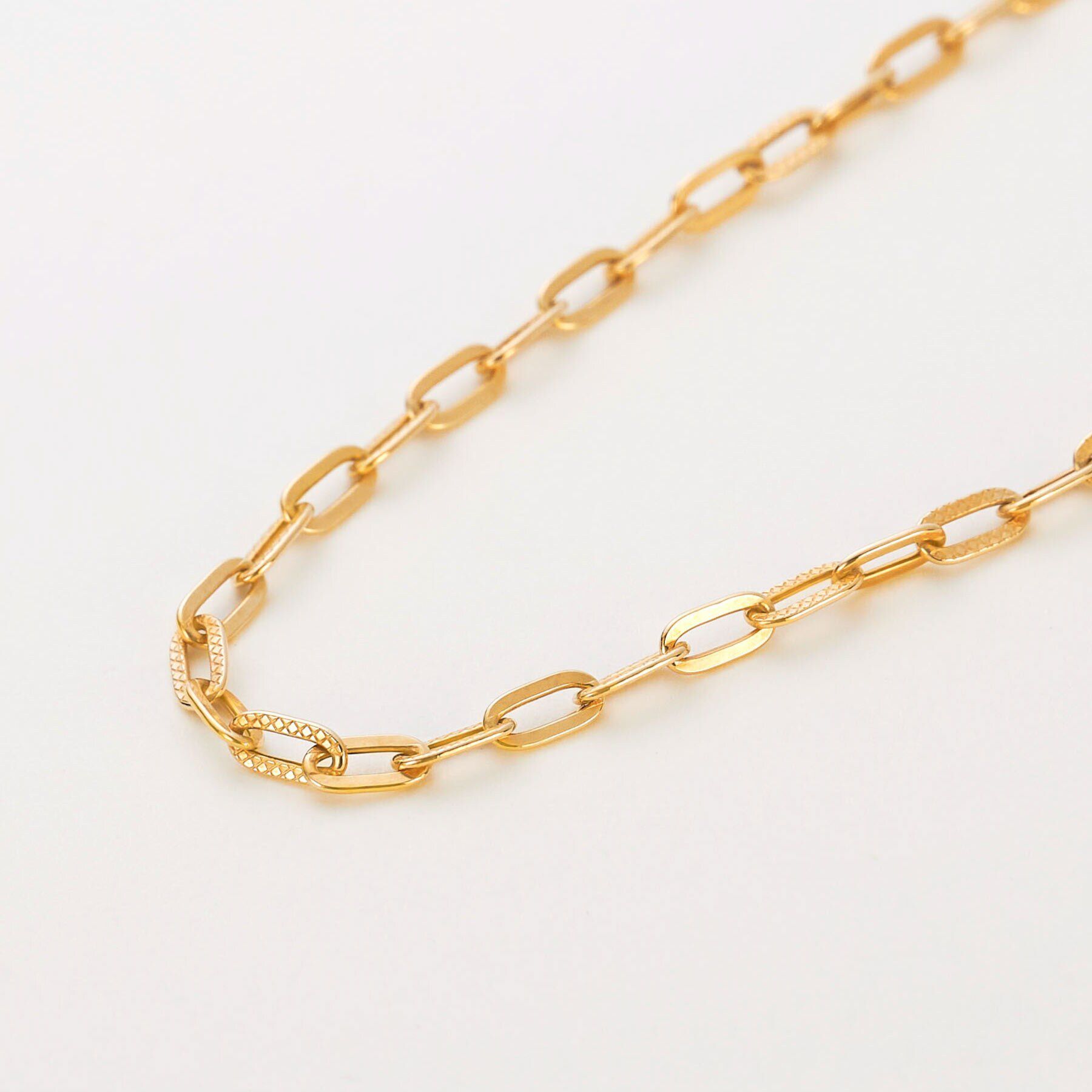 COCOSHNIK「K10中空プレイドケーブルチェーン ネックレス」|ネックレス|