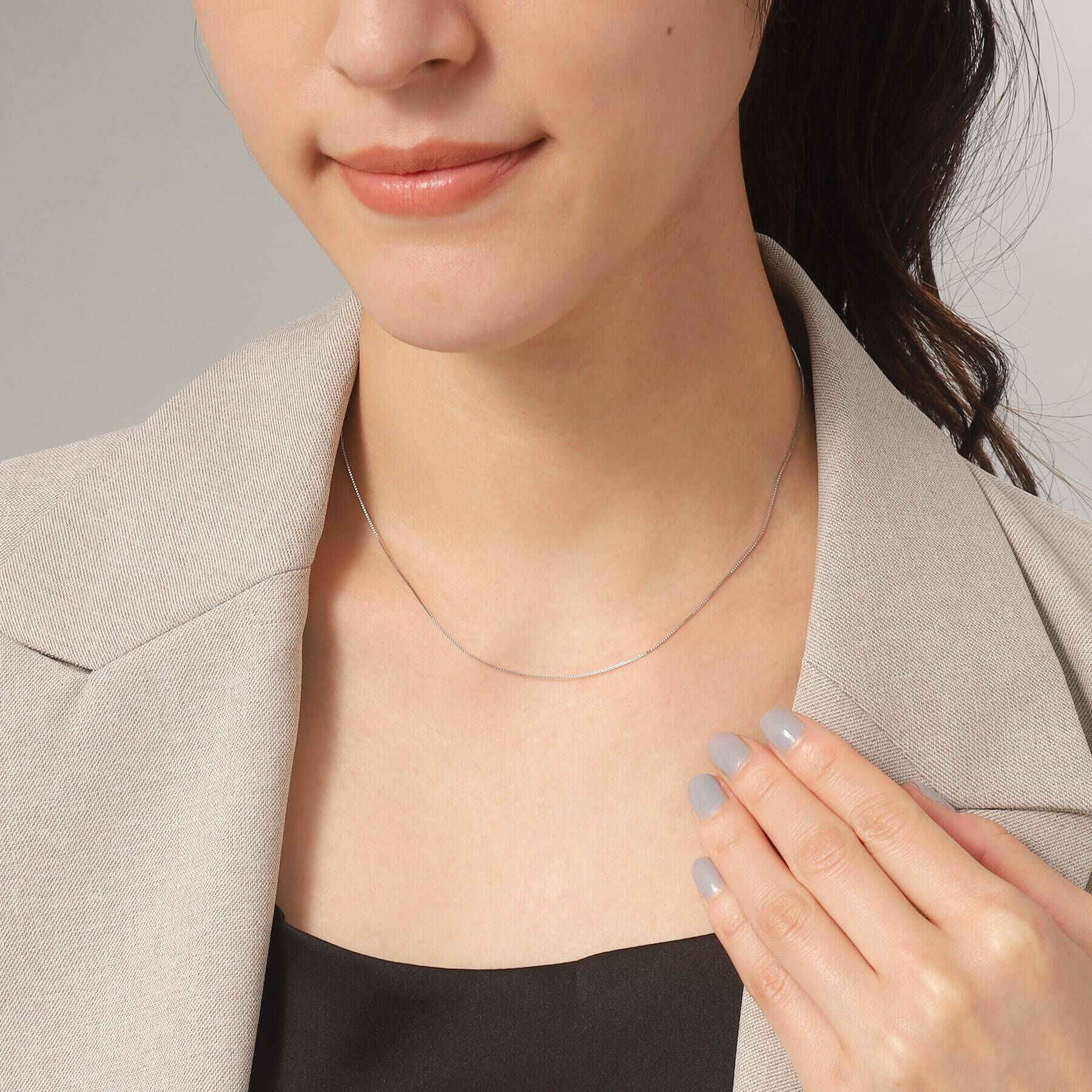 COCOSHNIK「プラチナ ベネチアンチェーン ネックレス」|ネックレス|