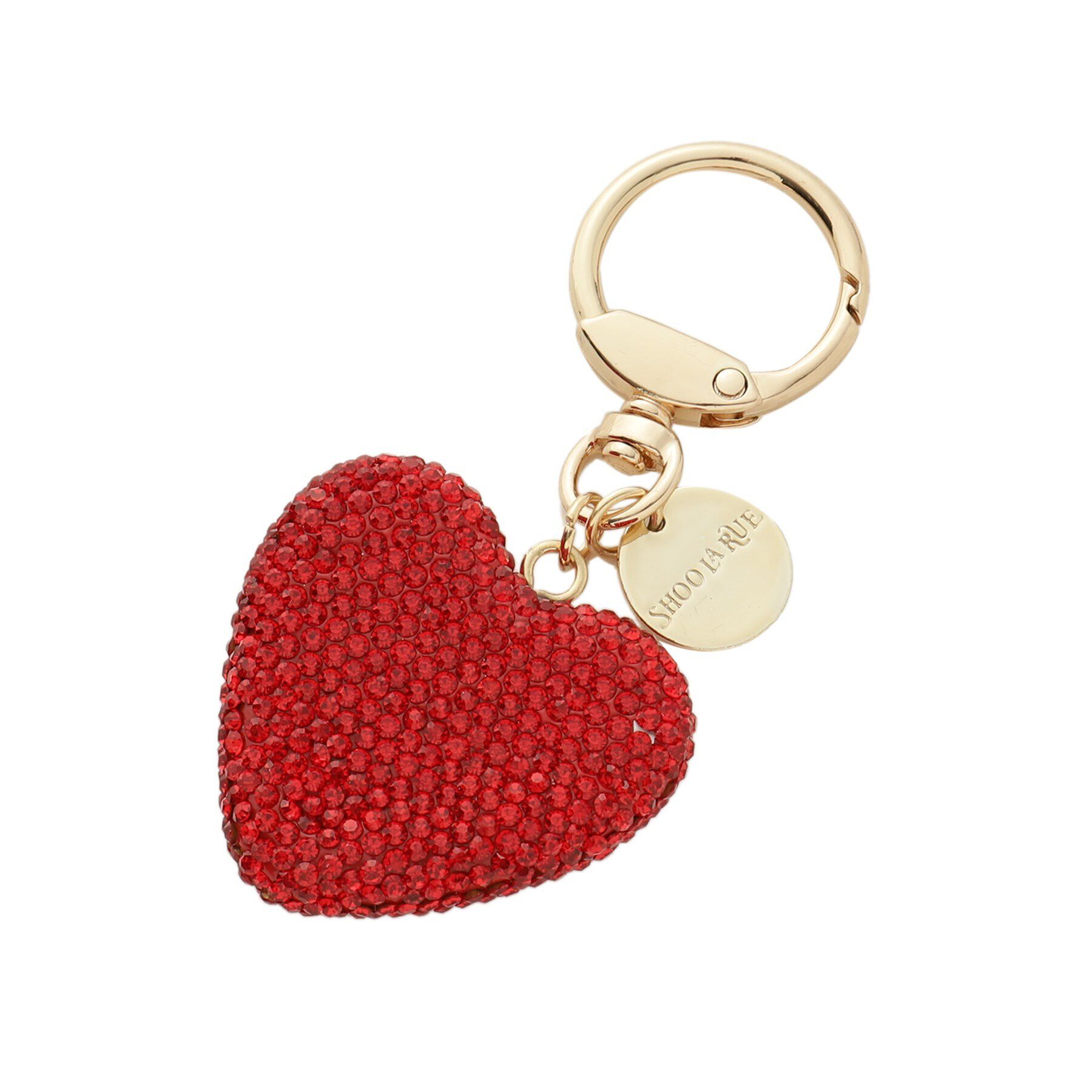 SHOO･LA･RUE「キラキラハートチャーム」|キーケース|レッド(062)