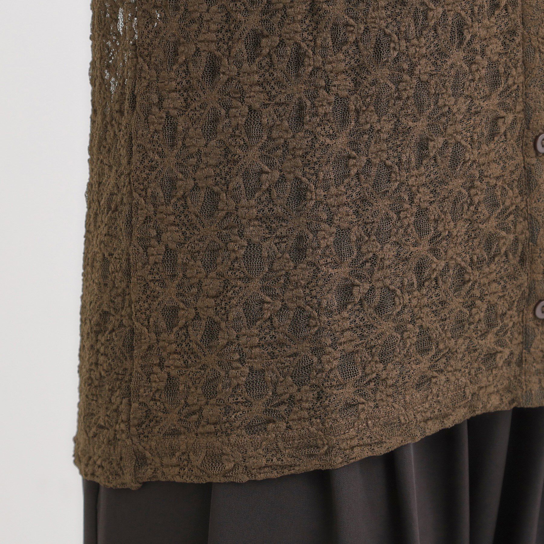 SHOO･LA･RUE「【S-LL/5分袖】大人の抜け感 襟付きレーストップス」|Tシャツ・カットソー|