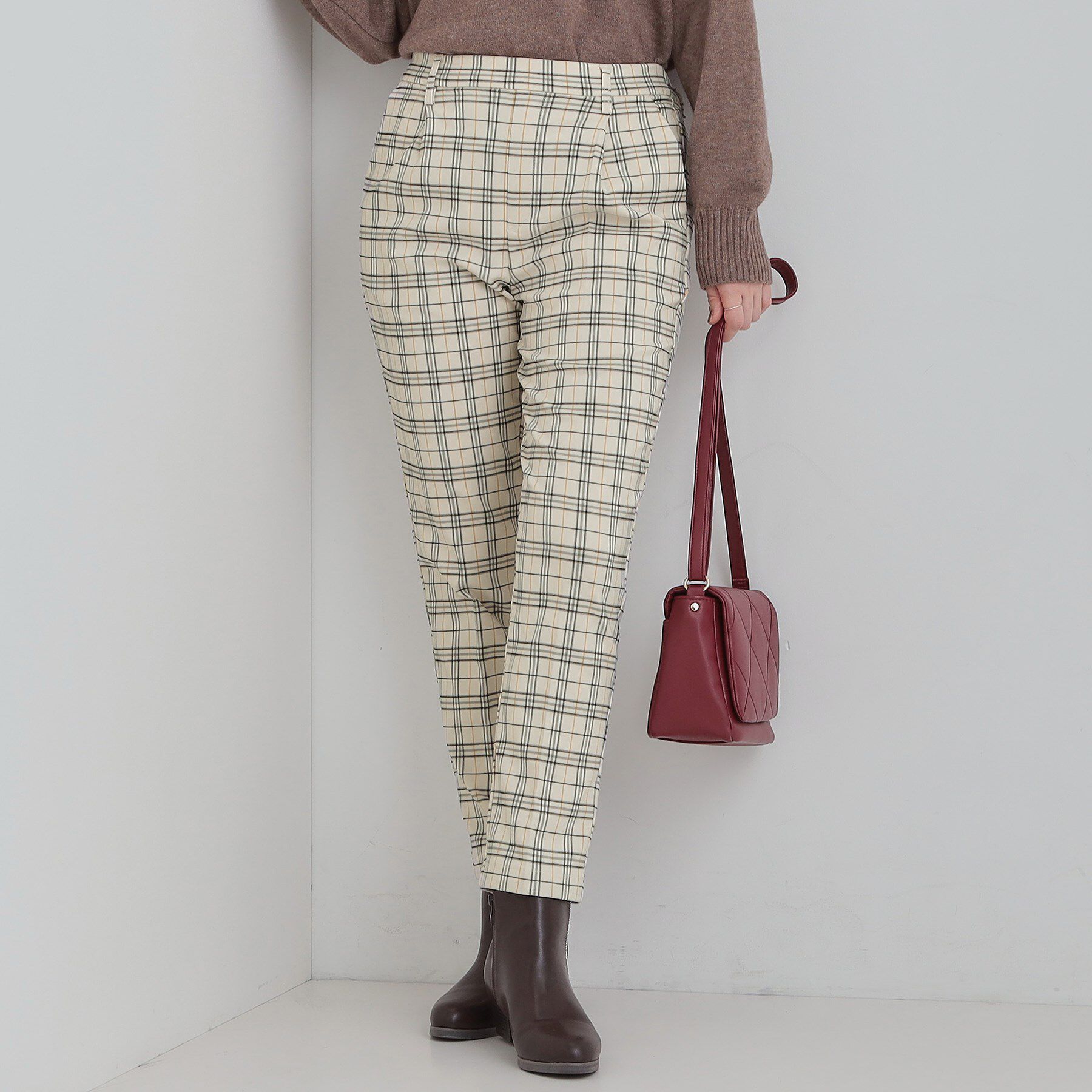 SHOO･LA･RUE「あったか裏起毛テーパードパンツ」|その他|グレー(212)