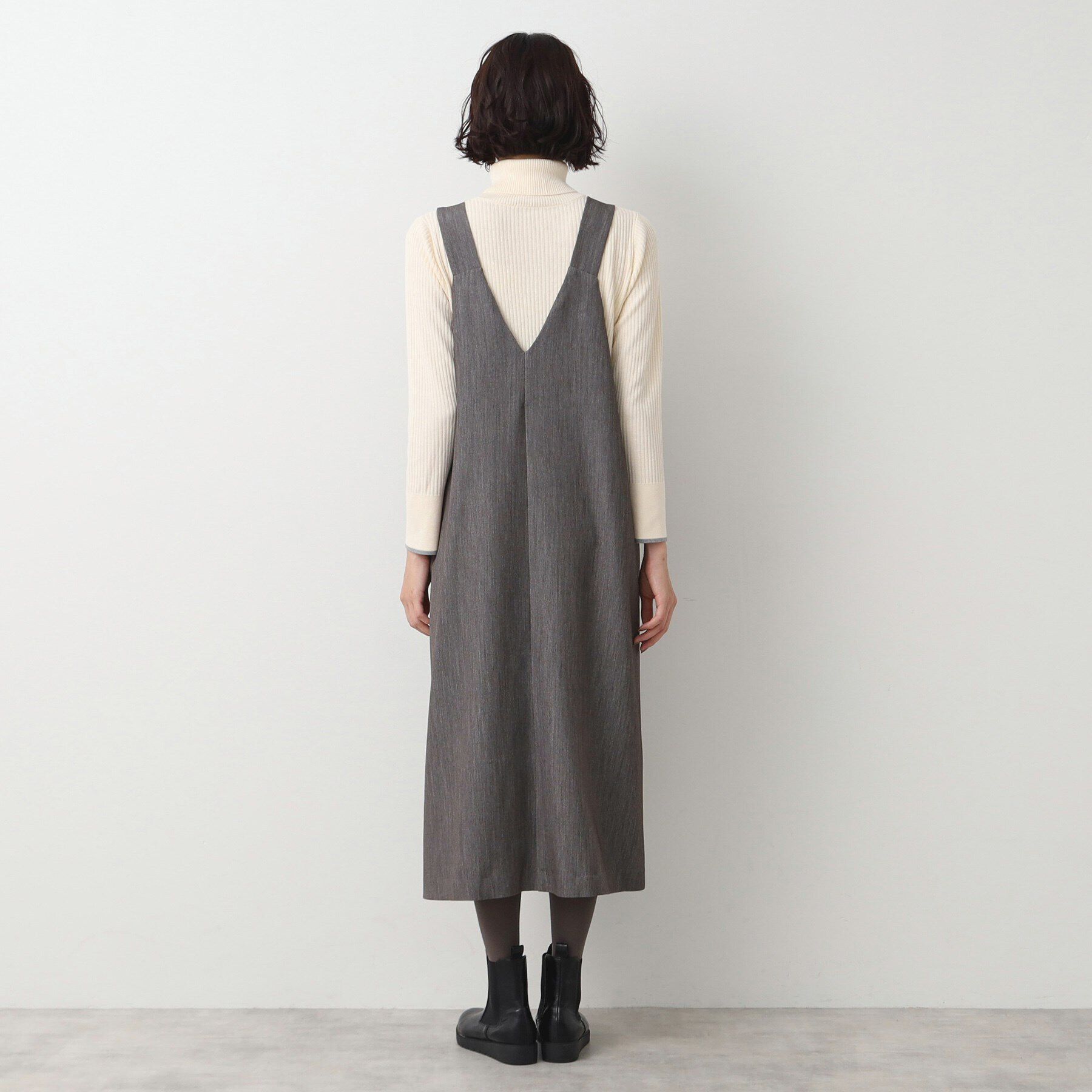 Dessin「【洗える】ベルト付きジャンパースカート」|ジャンパースカート|