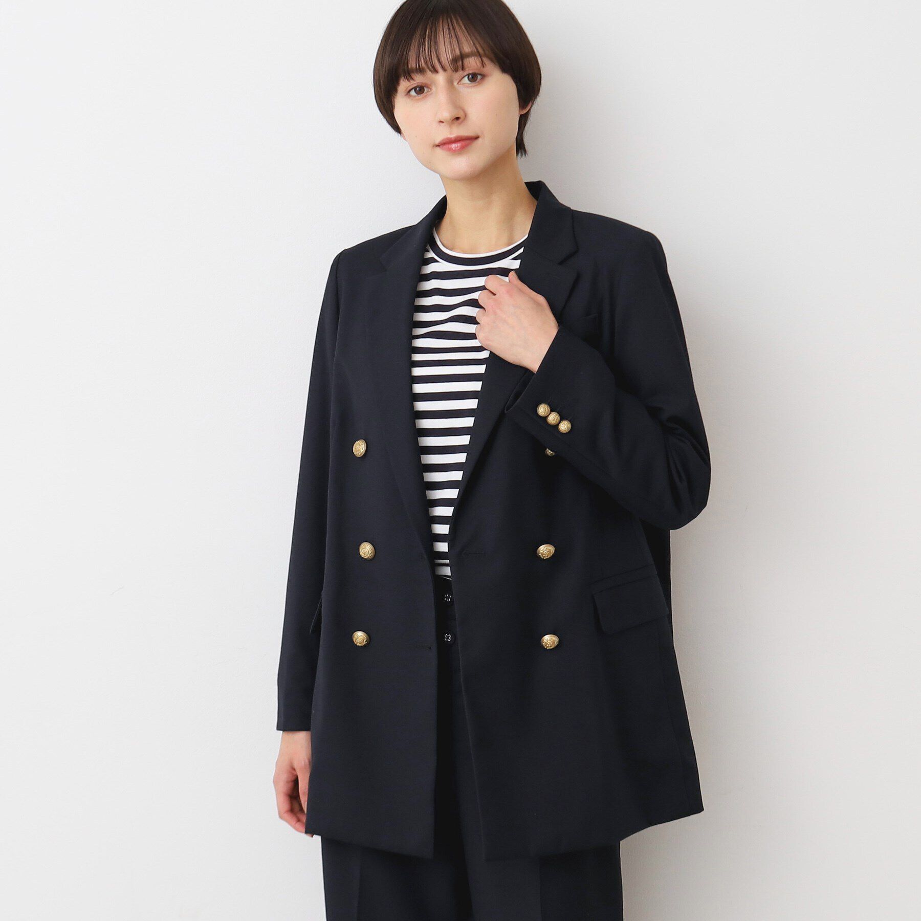 Dessin「金ボタンダブルジャケット」|テーラードジャケット|ネイビー(094)