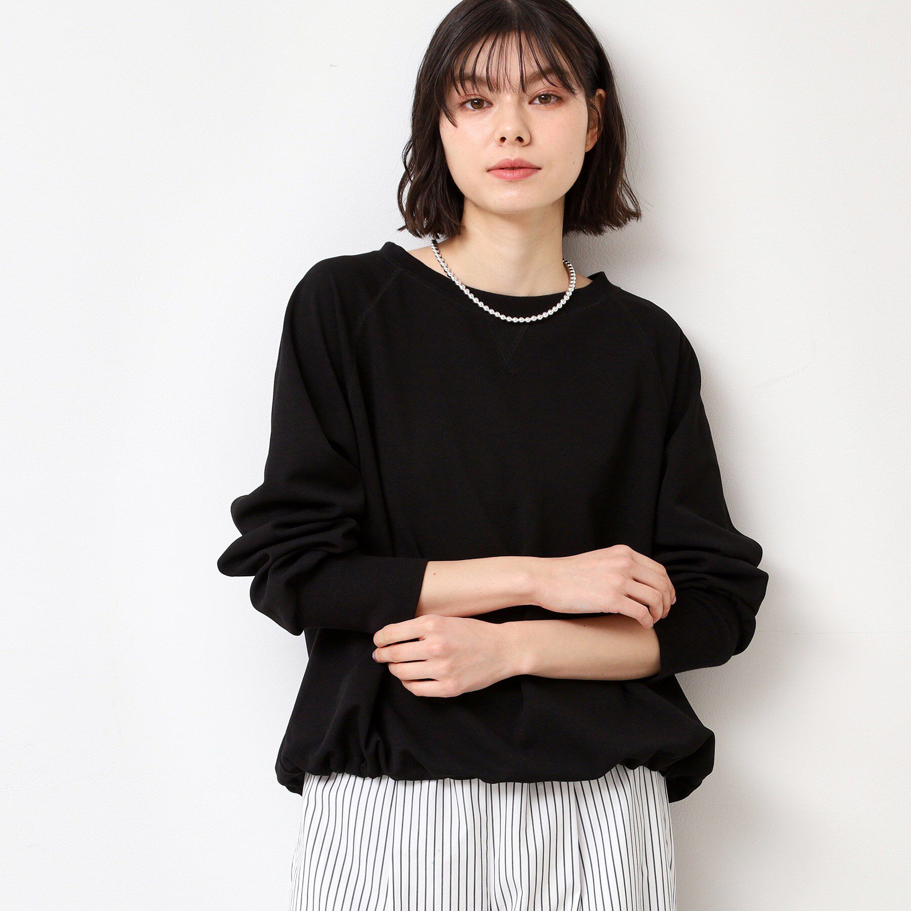 Dessin「【セットアップ可能・洗える】ジョーゼットドロスト付きブラウス」|Tシャツ・カットソー|