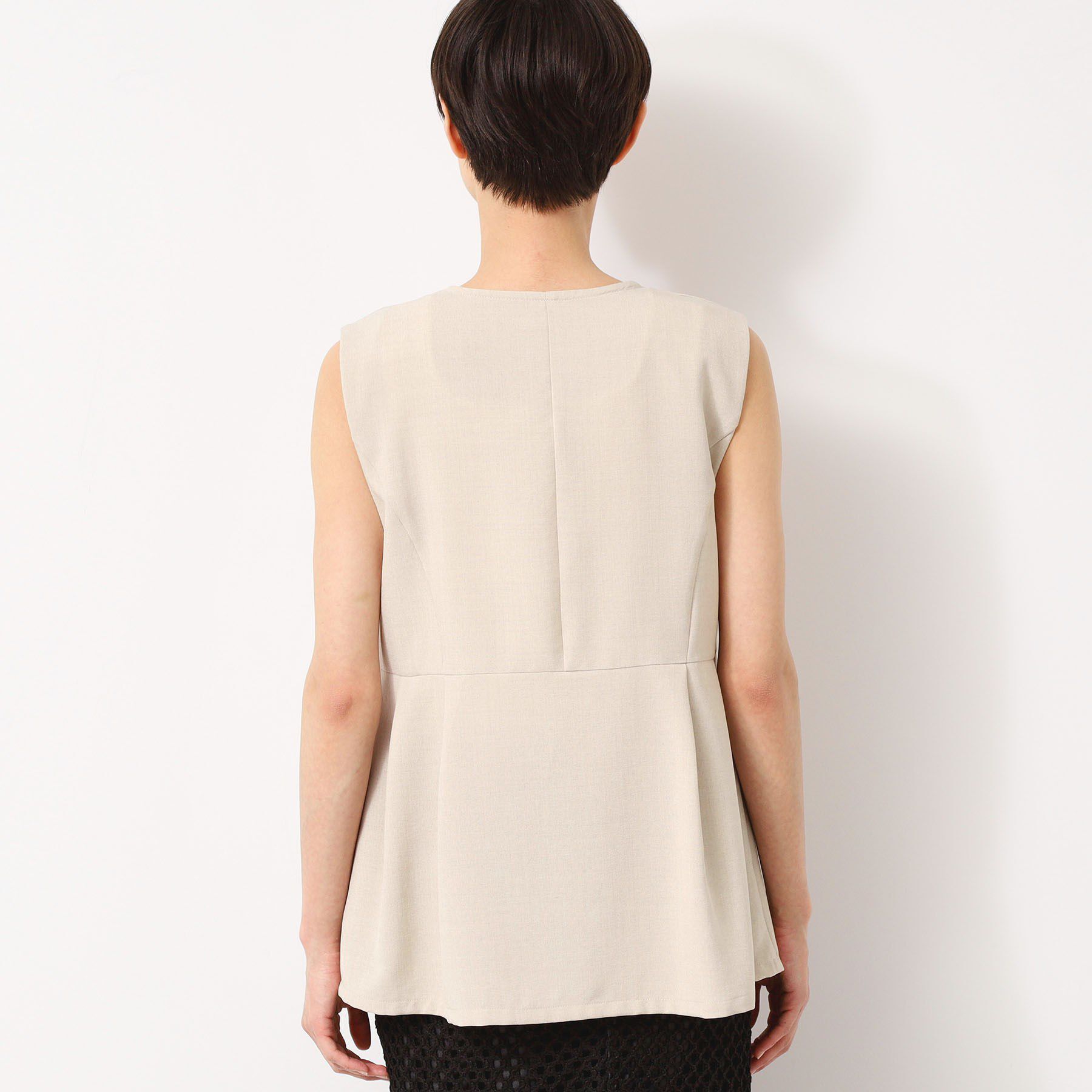 Dessin「【洗える】ソフトペプラムベスト」|ベスト・ジレ|