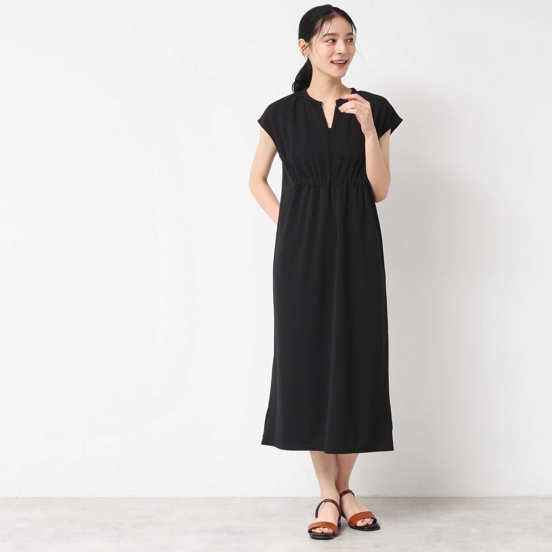 Dessin「【洗える】カットジョーゼットリラクシーワンピース」|ワンピース|