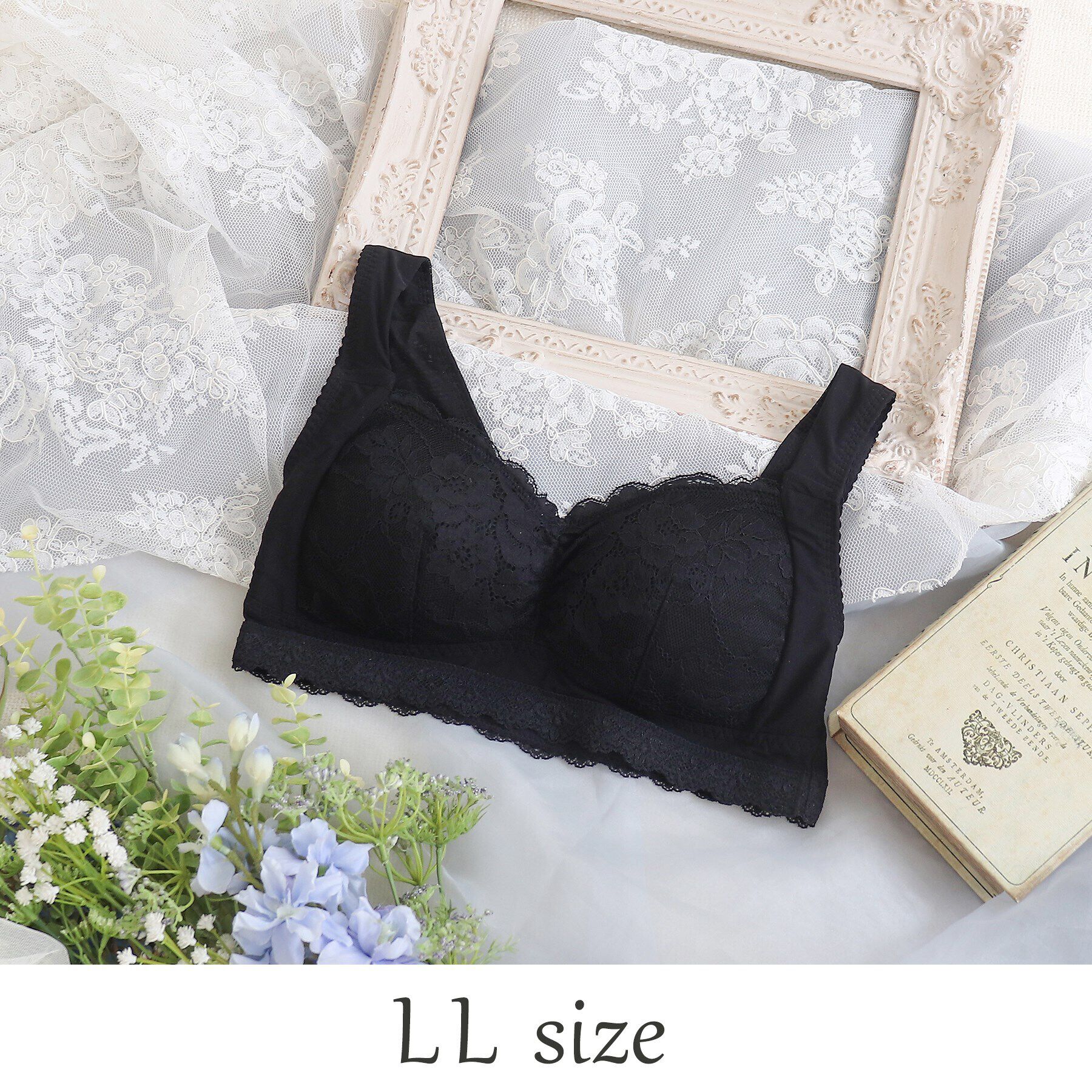 Risa Magli「ノーラ おやすみブラ」|インナー|ブラック(019)