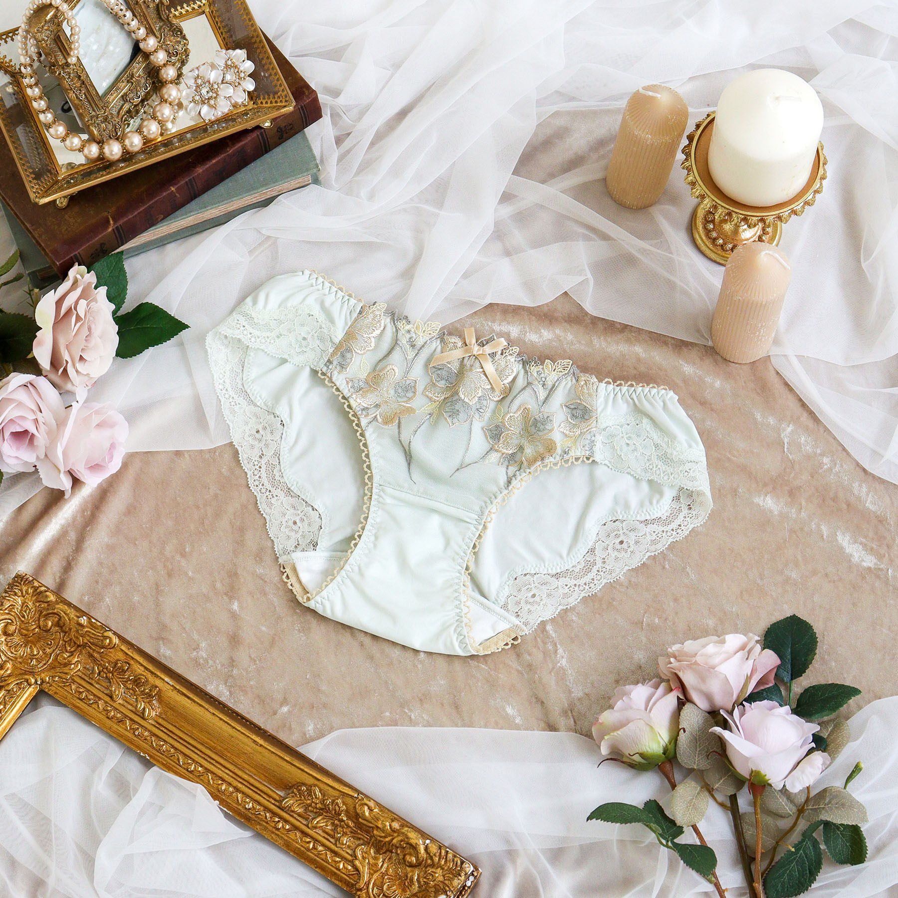 Risa Magli「アデリーノ サニタリーショーツ」|インナー|グリーン(022)