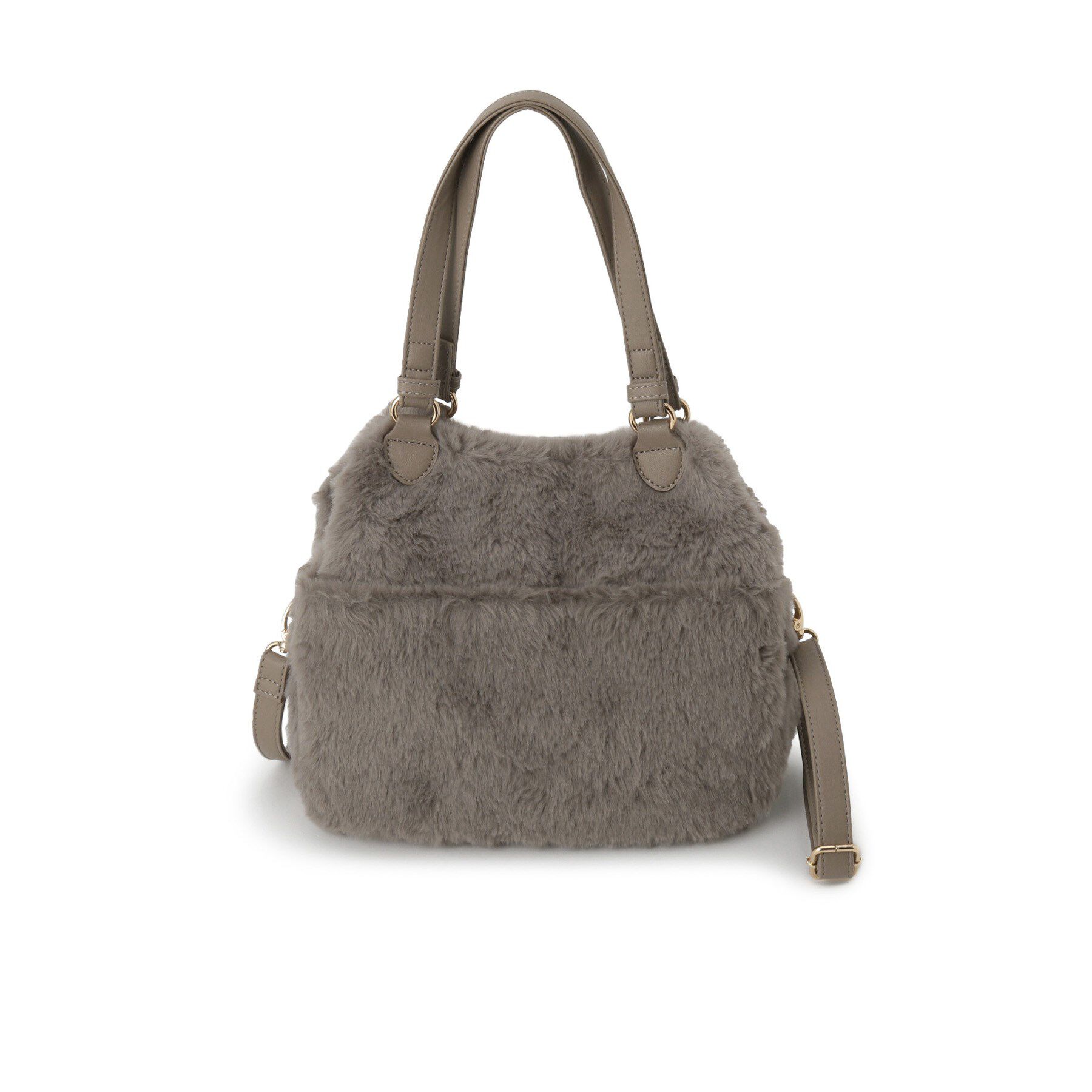 ITS&rsquo;DEMO「【2WAY】両あおりフェイクファートート」|トートバッグ|