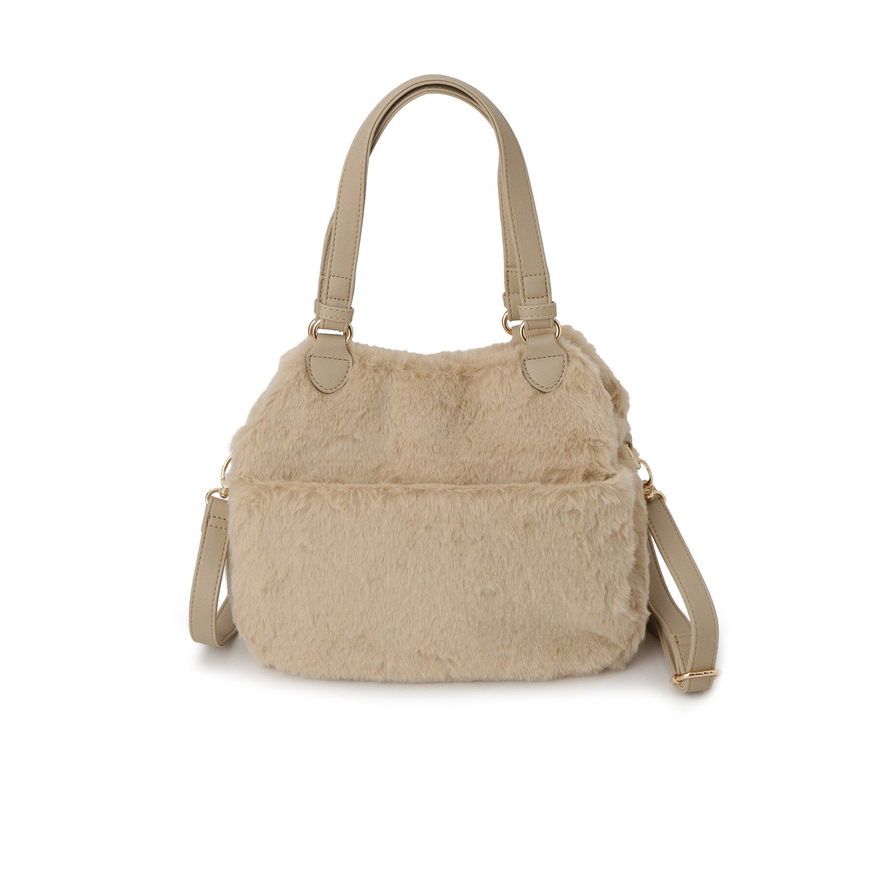 ITS&rsquo;DEMO「【2WAY】両あおりフェイクファートート」|トートバッグ|