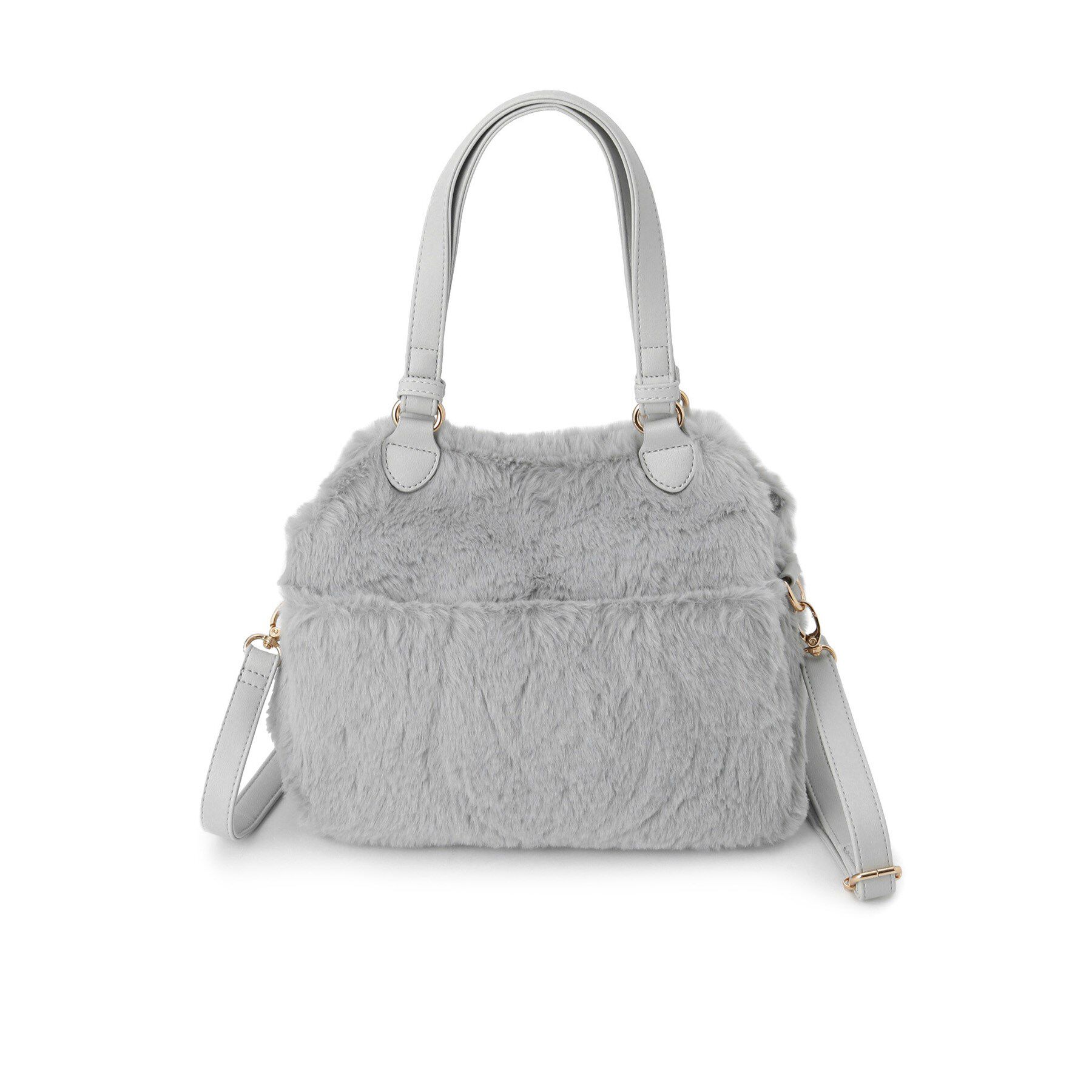 ITS&rsquo;DEMO「【2WAY】両あおりフェイクファートート」|トートバッグ|