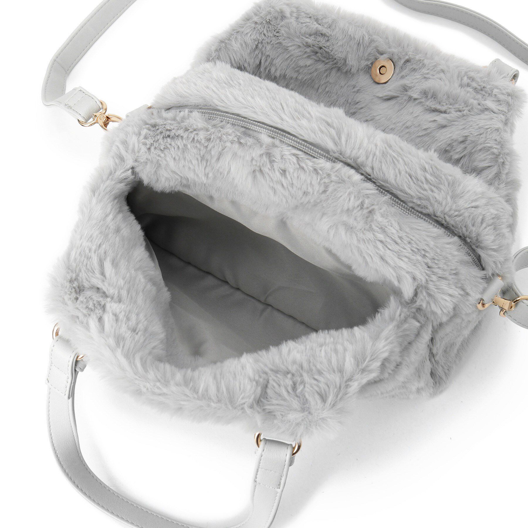 ITS&rsquo;DEMO「【2WAY】両あおりフェイクファートート」|トートバッグ|