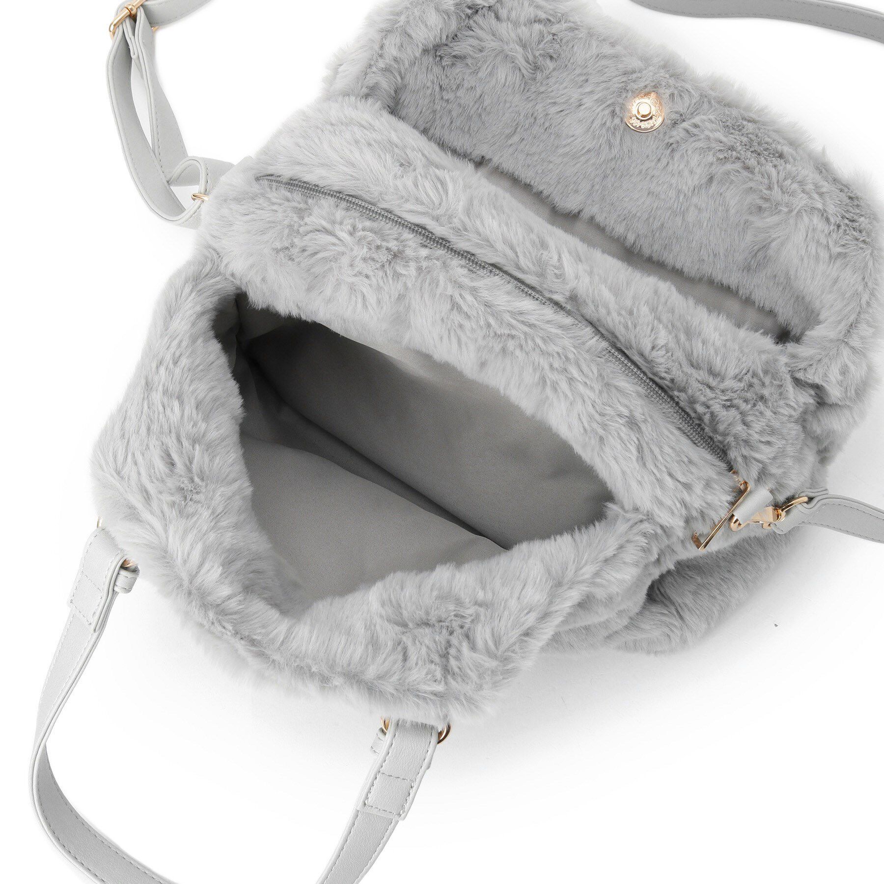 ITS&rsquo;DEMO「【2WAY】両あおりフェイクファートート」|トートバッグ|