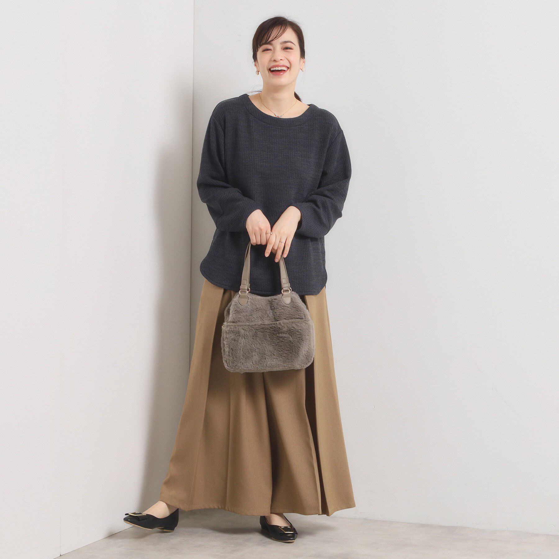 ITS&rsquo;DEMO「【2WAY】両あおりフェイクファートート」|トートバッグ|