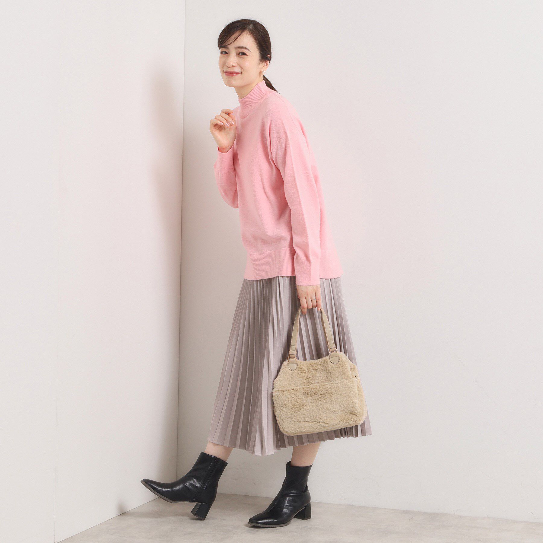 ITS&rsquo;DEMO「【2WAY】両あおりフェイクファートート」|トートバッグ|