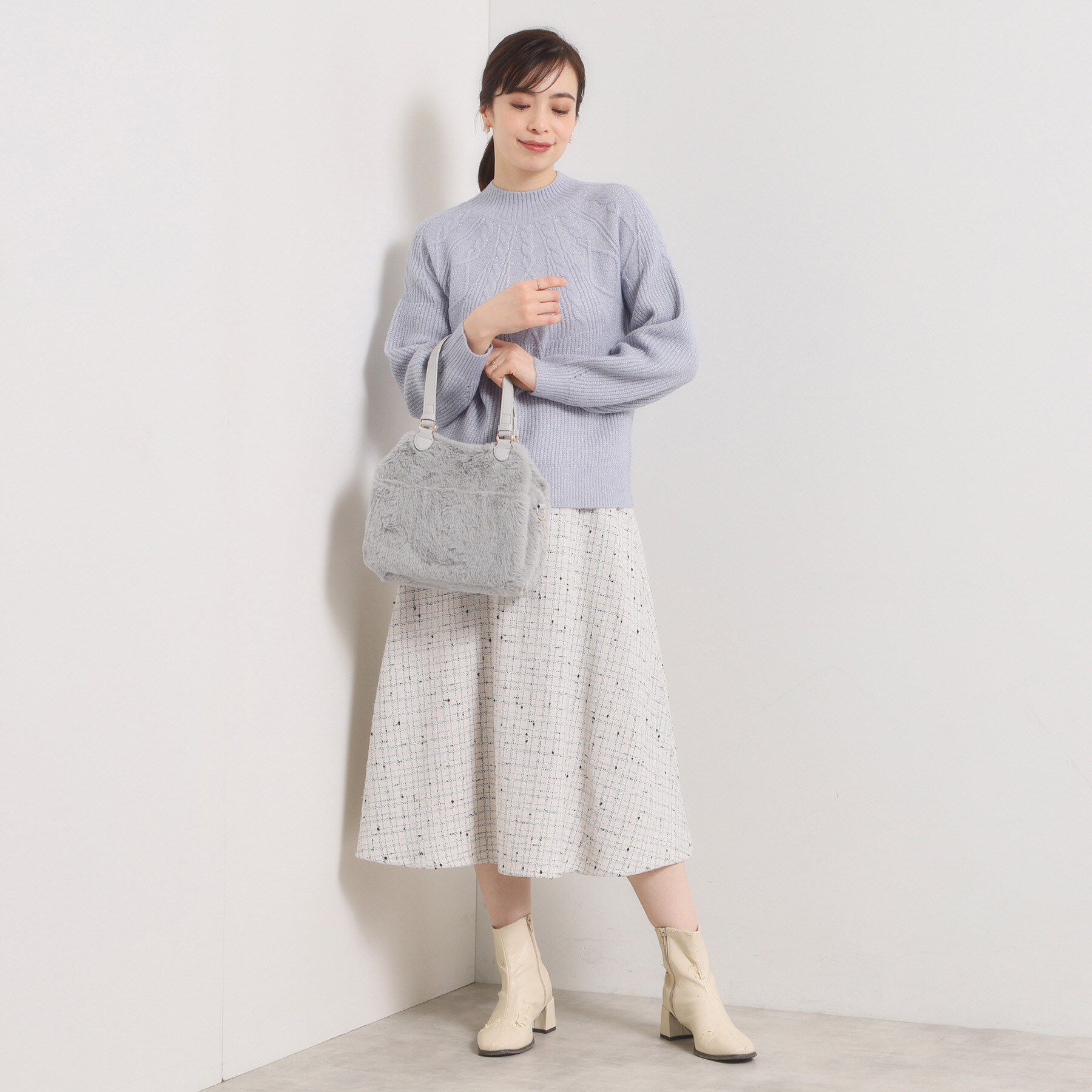 ITS&rsquo;DEMO「【2WAY】両あおりフェイクファートート」|トートバッグ|