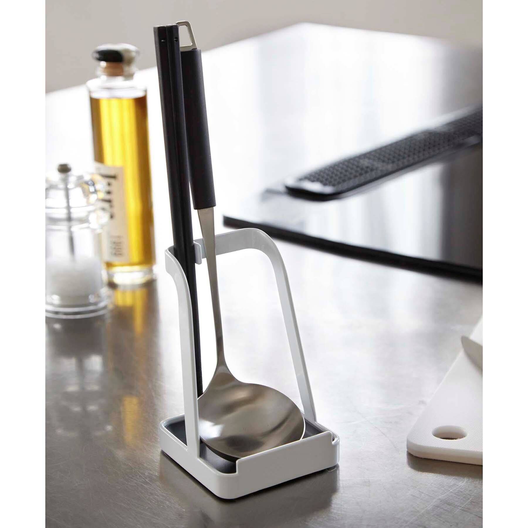 212 KITCHEN STORE「お玉＆鍋フタスタンド WH 山崎実業 ＜tower タワー＞」|食器・キッチングッズ|