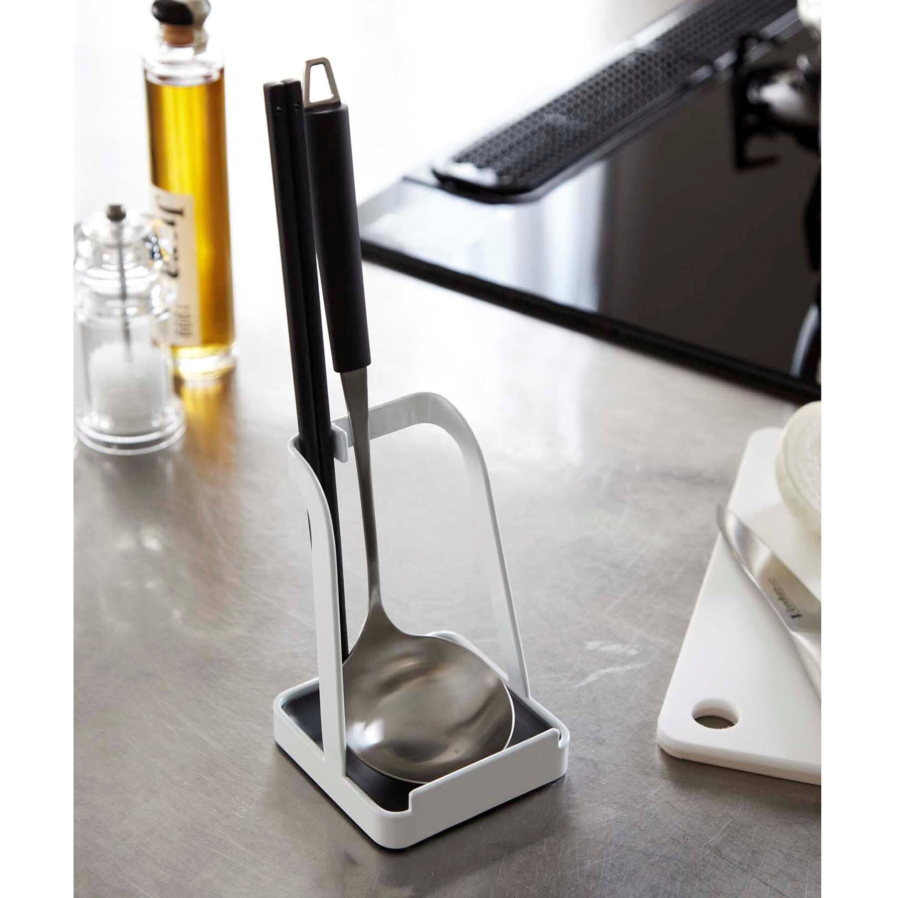 212 KITCHEN STORE「お玉＆鍋フタスタンド WH 山崎実業 ＜tower タワー＞」|食器・キッチングッズ|