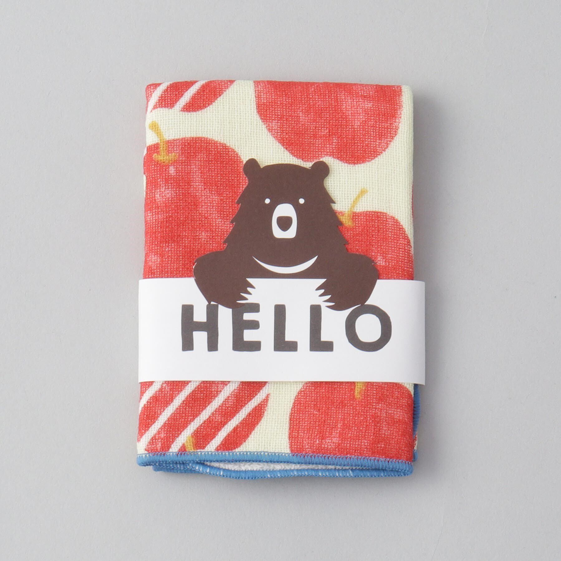 212 KITCHEN STORE「HELLO BEAR タオルハンカチ アップル」|ハンカチ|