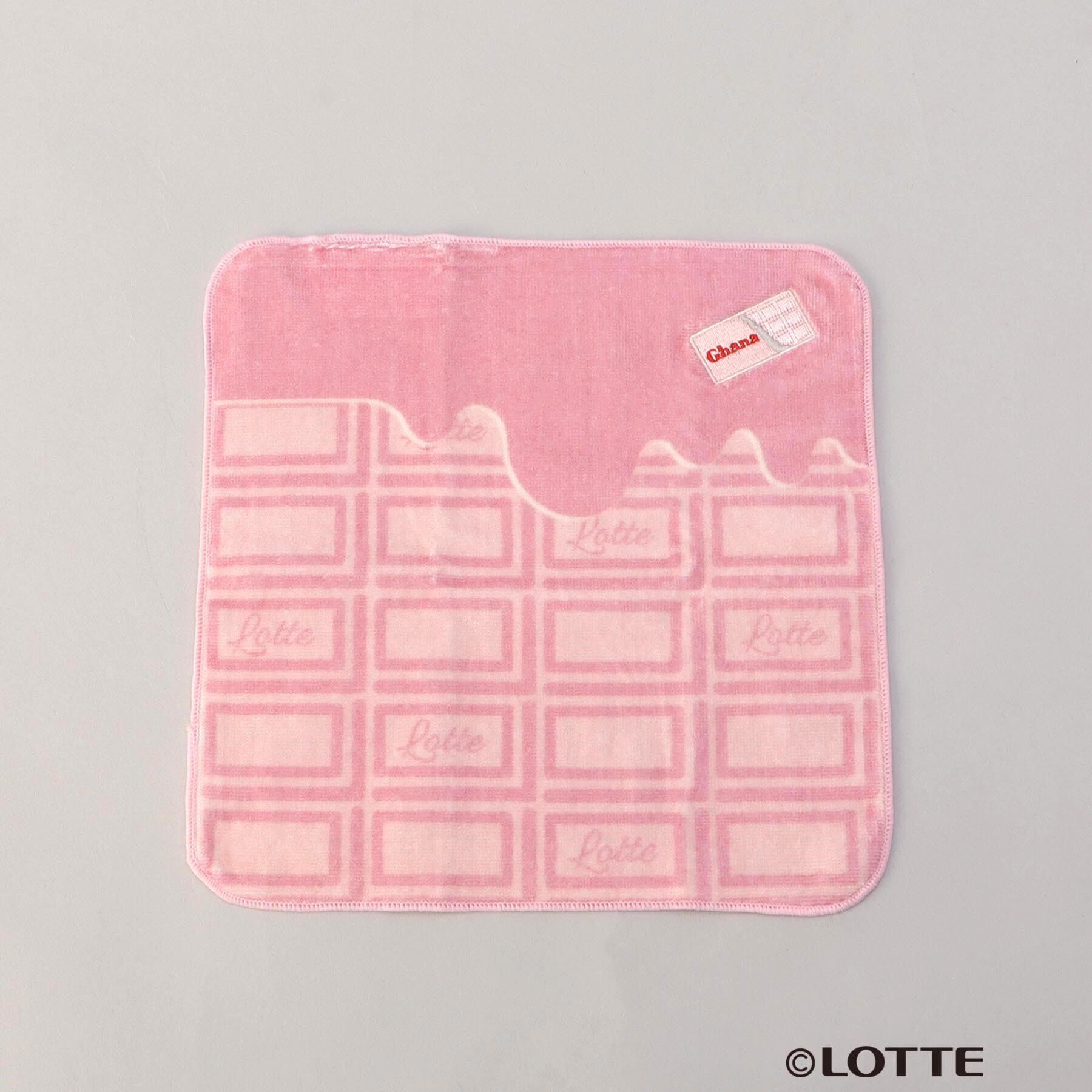 212 KITCHEN STORE「ワッペン付きミニタオル ガーナピンクチョコレート」|ハンカチ|