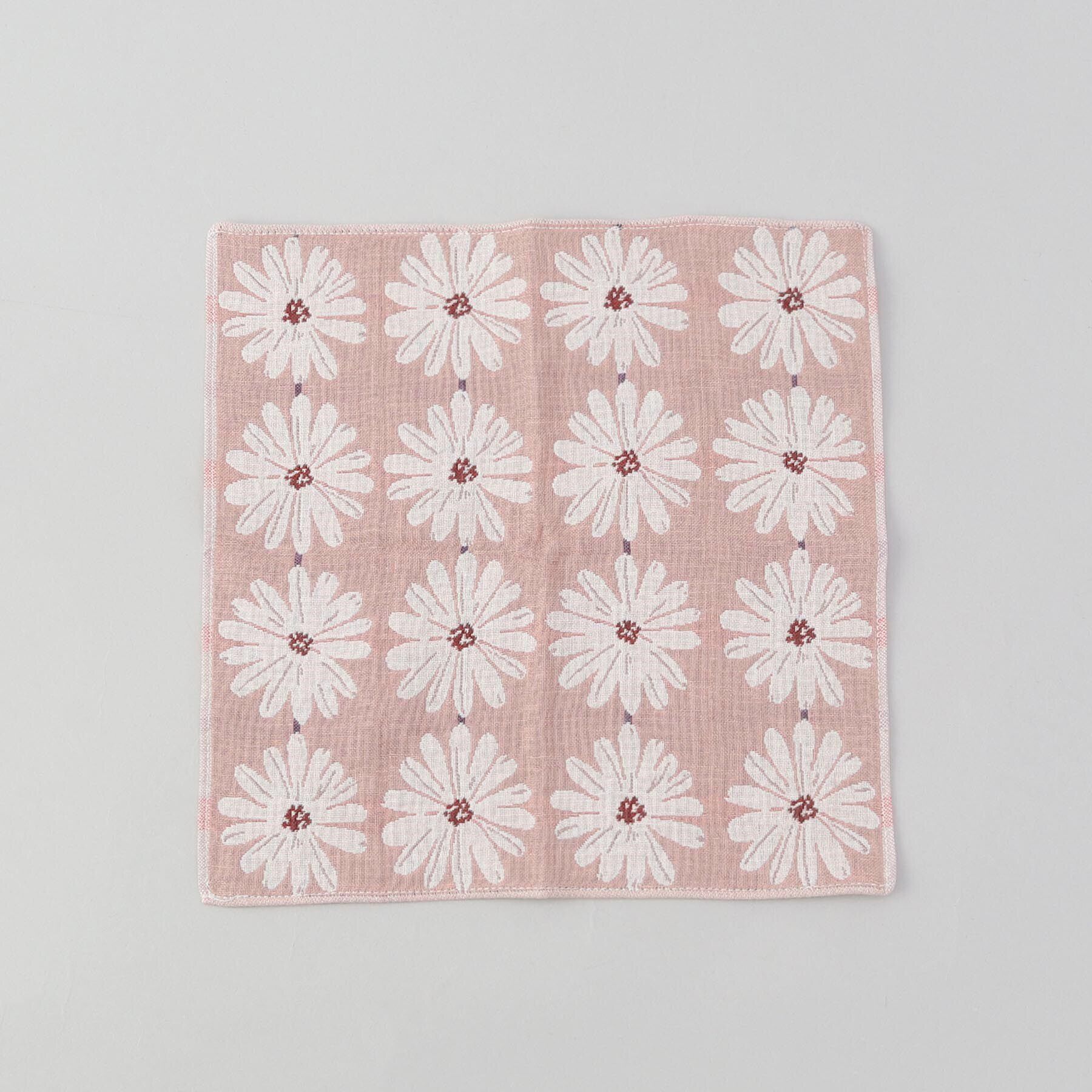 212 KITCHEN STORE「3重ガーゼハンカチ　白い花」|ハンカチ|