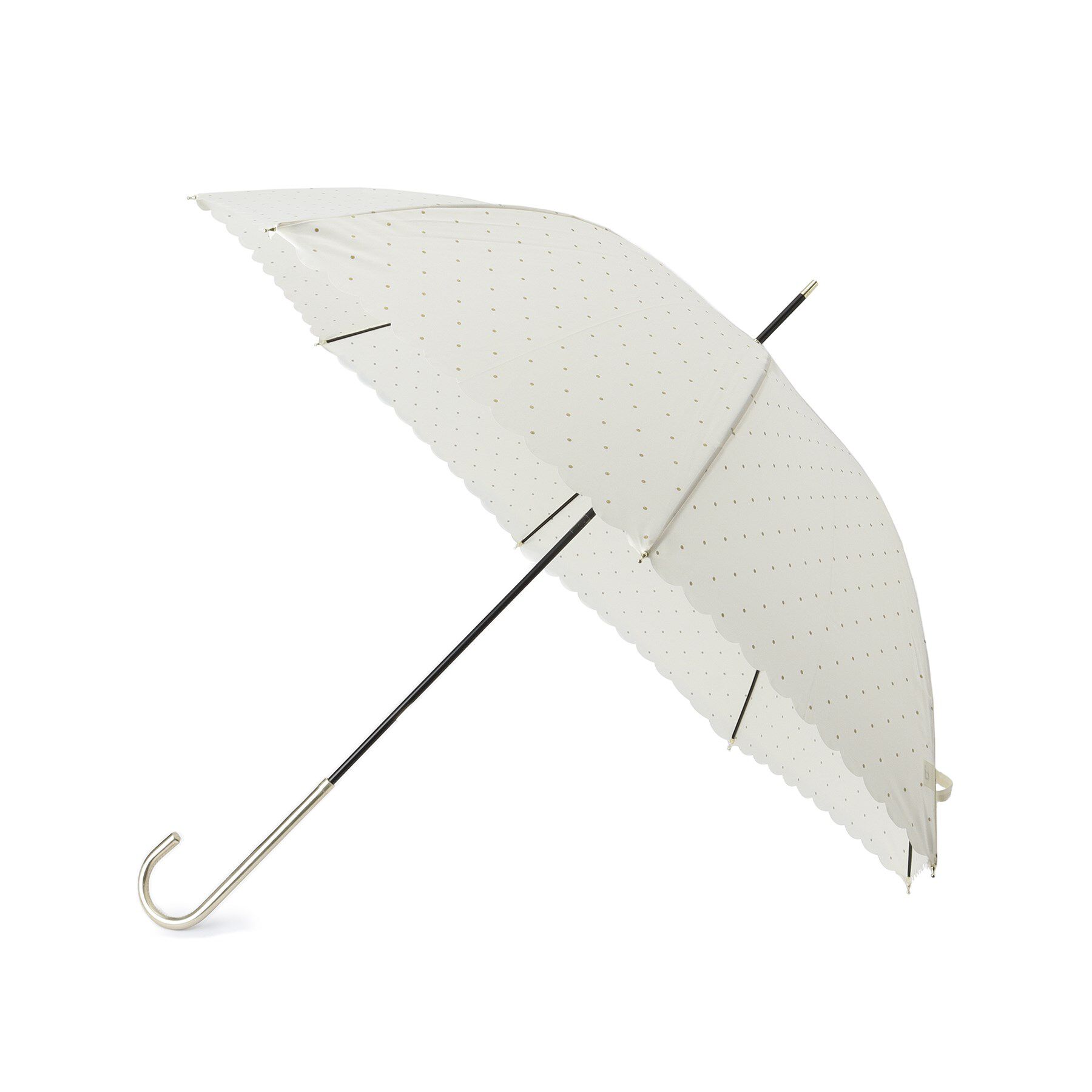 Ober Tashe「ドットグリッターヒートカット長傘」|傘|ホワイト(001)