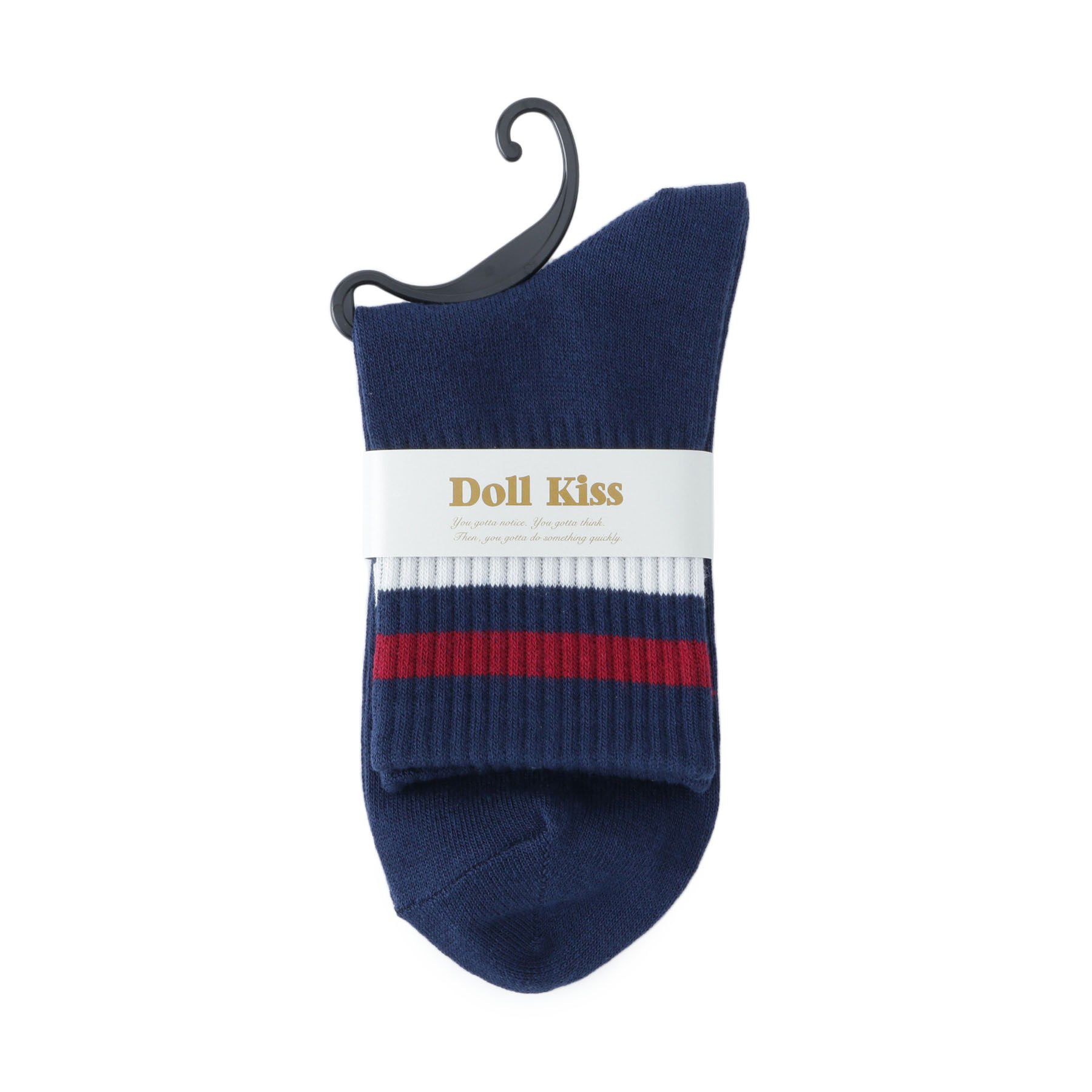 Doll Kiss「ラインソックス」|ソックス|ネイビー(093)