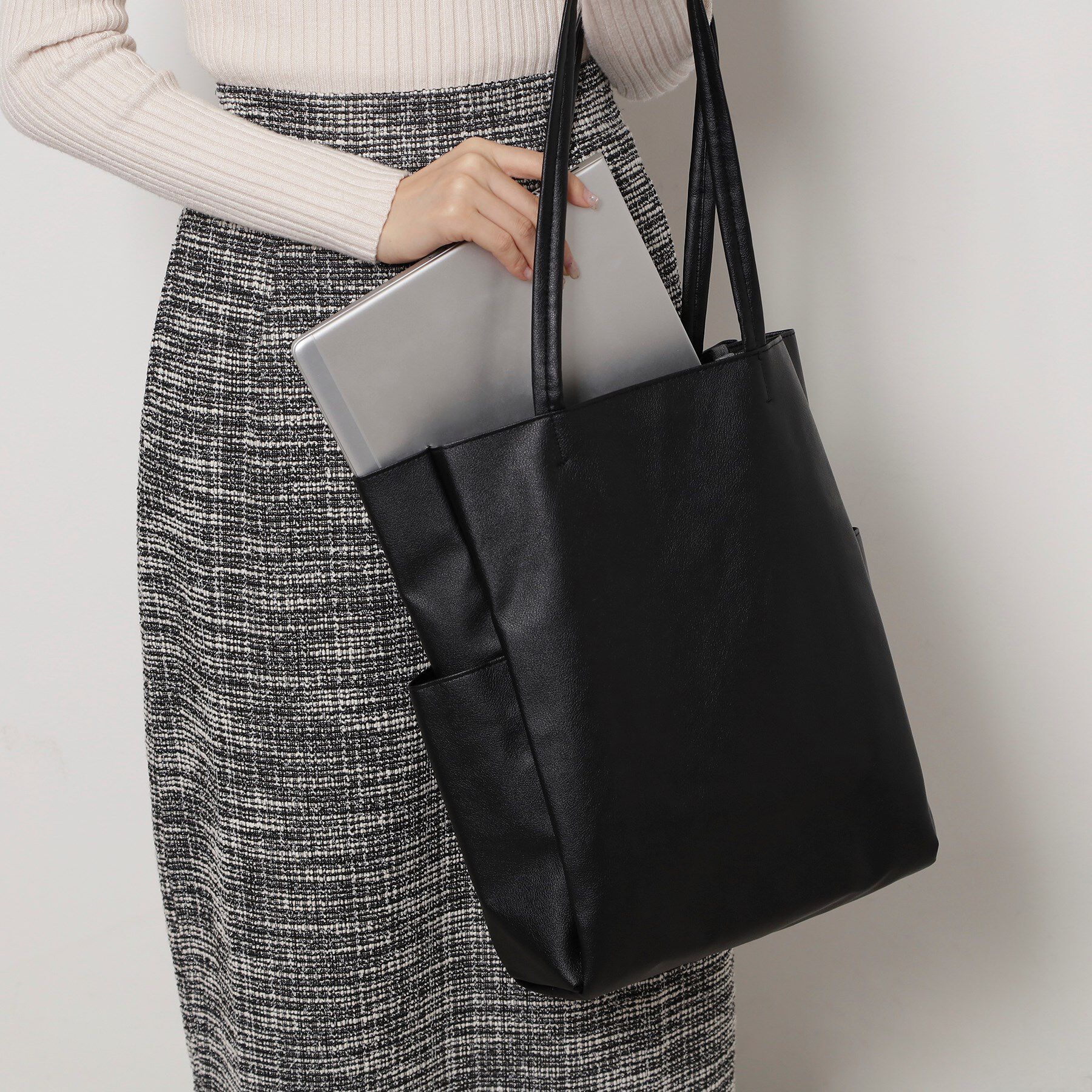 Ober Tashe「収納上手になれるトート」|トートバッグ|ブラック(019)