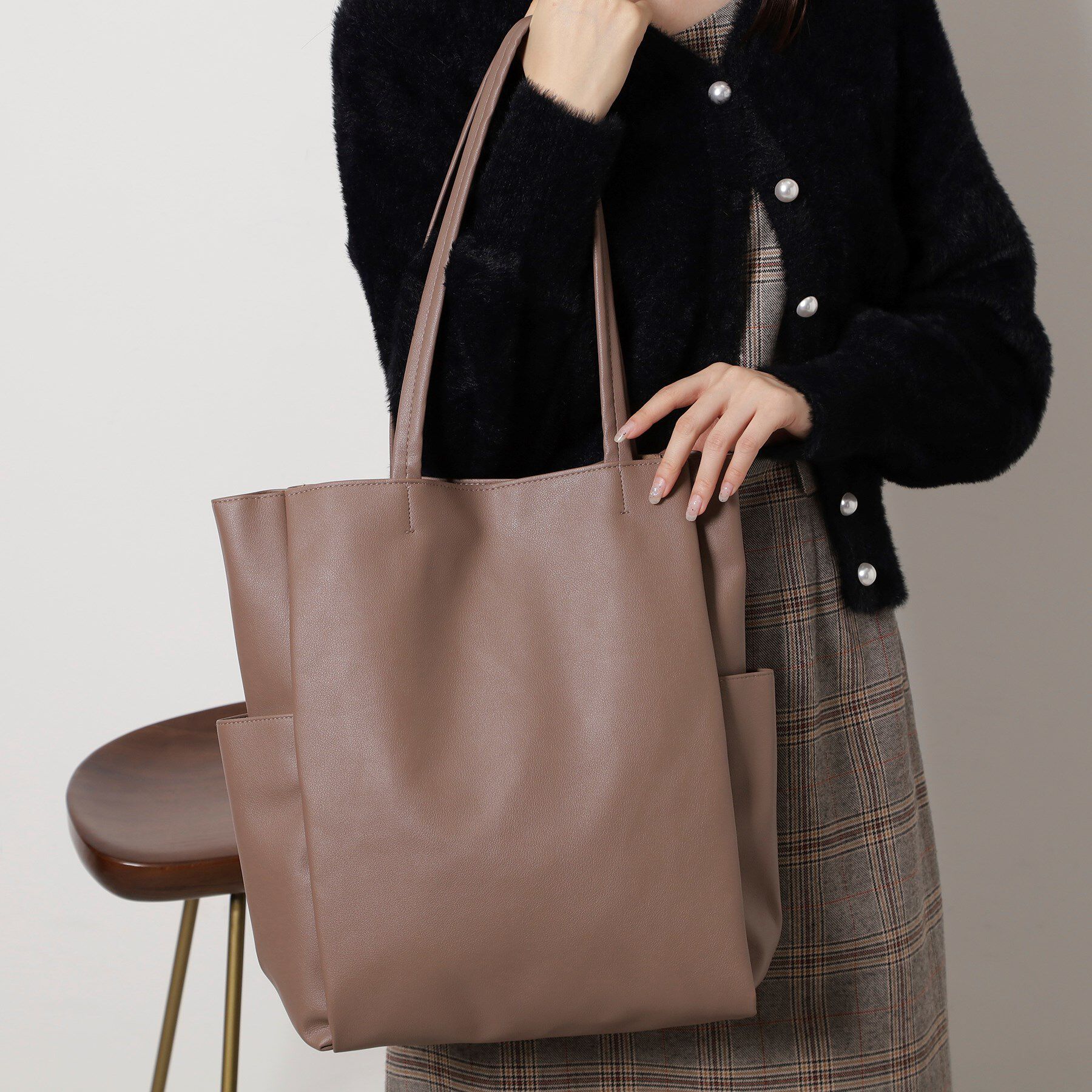 Ober Tashe「収納上手になれるトート」|トートバッグ|モカブラウン(342