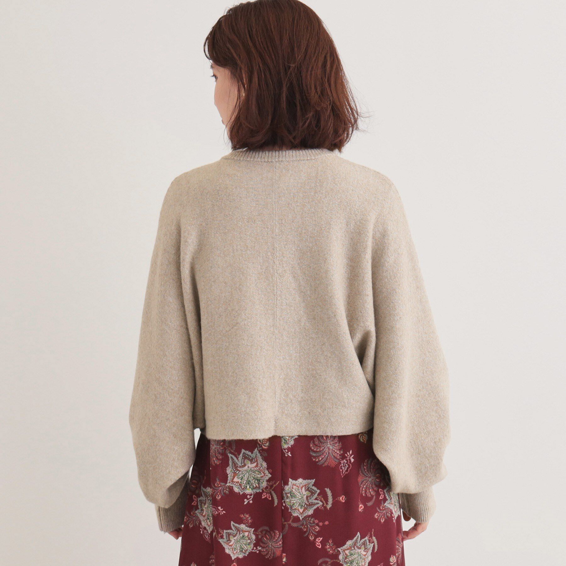 SunaUna「【チャイナパーツ／ラメ入り】ニットボレロ」|カーディガン|