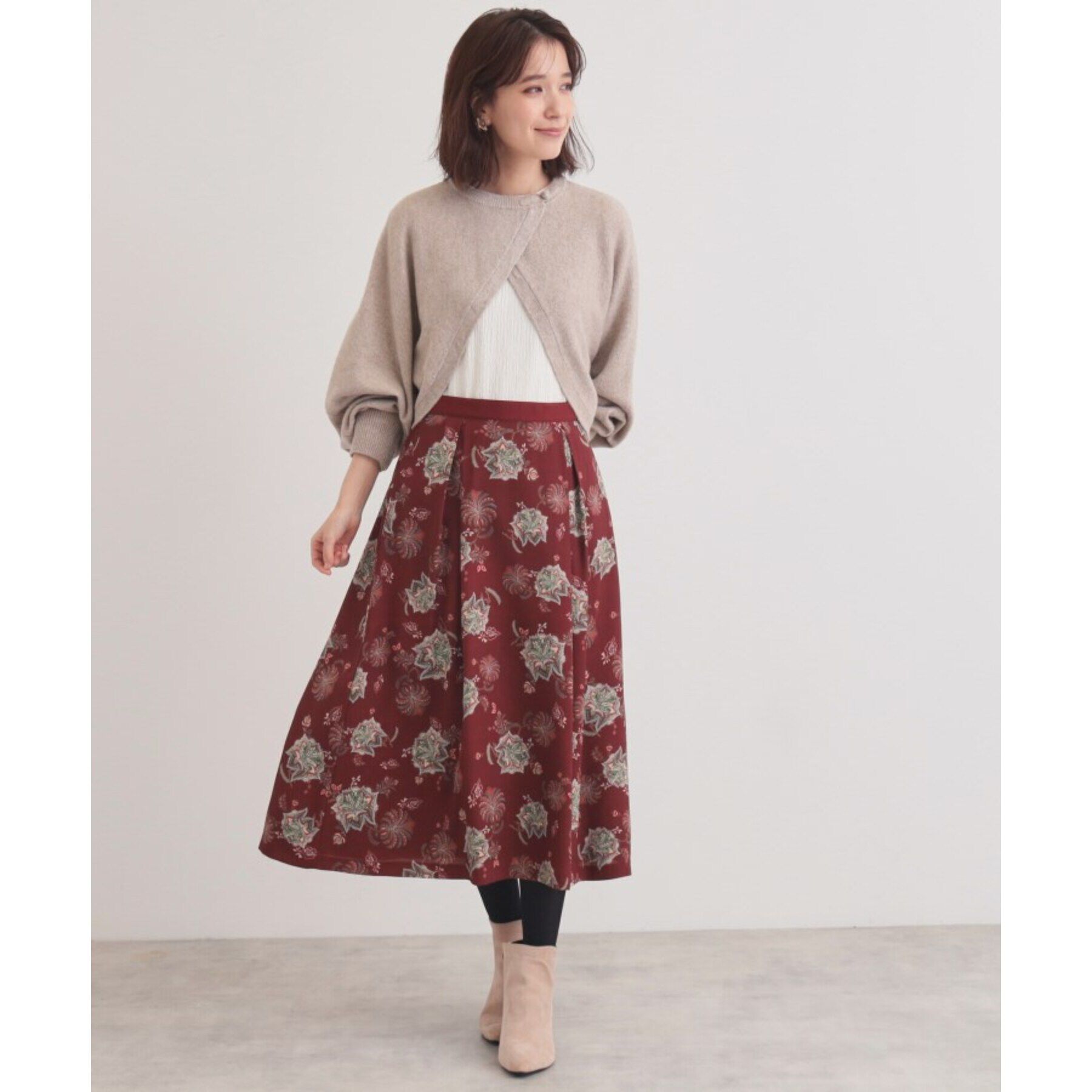 SunaUna「【チャイナパーツ／ラメ入り】ニットボレロ」|カーディガン|