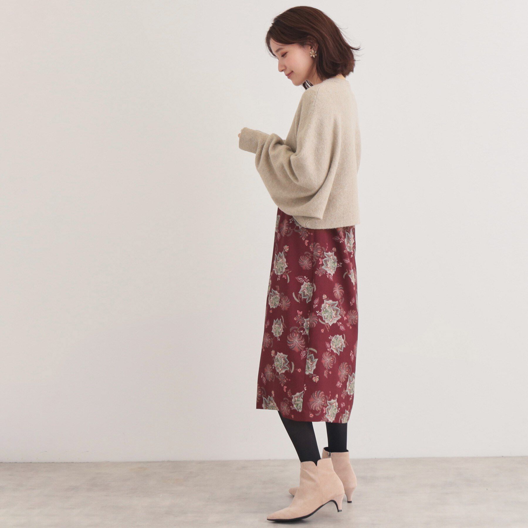 SunaUna「【チャイナパーツ／ラメ入り】ニットボレロ」|カーディガン|