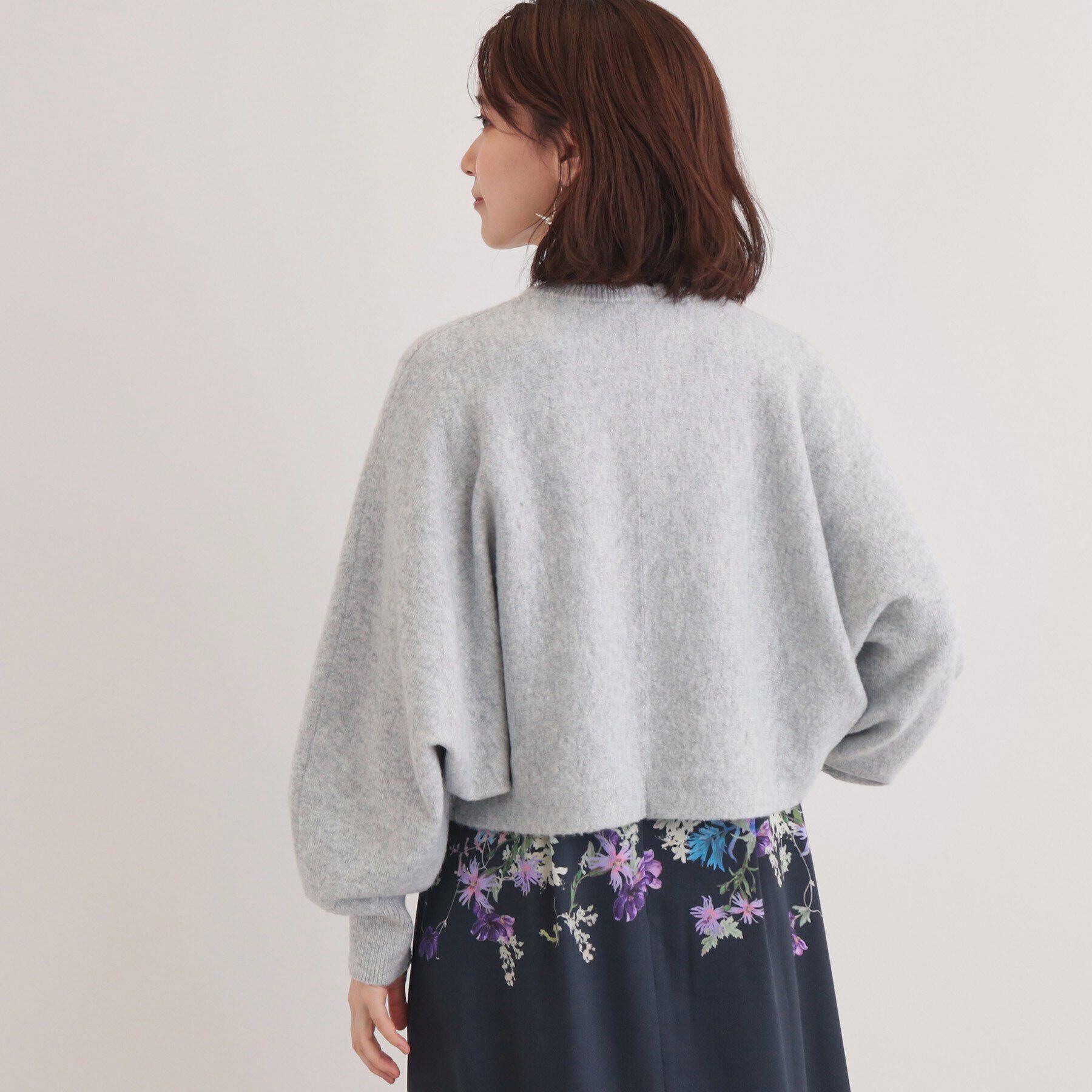 SunaUna「【チャイナパーツ／ラメ入り】ニットボレロ」|カーディガン|