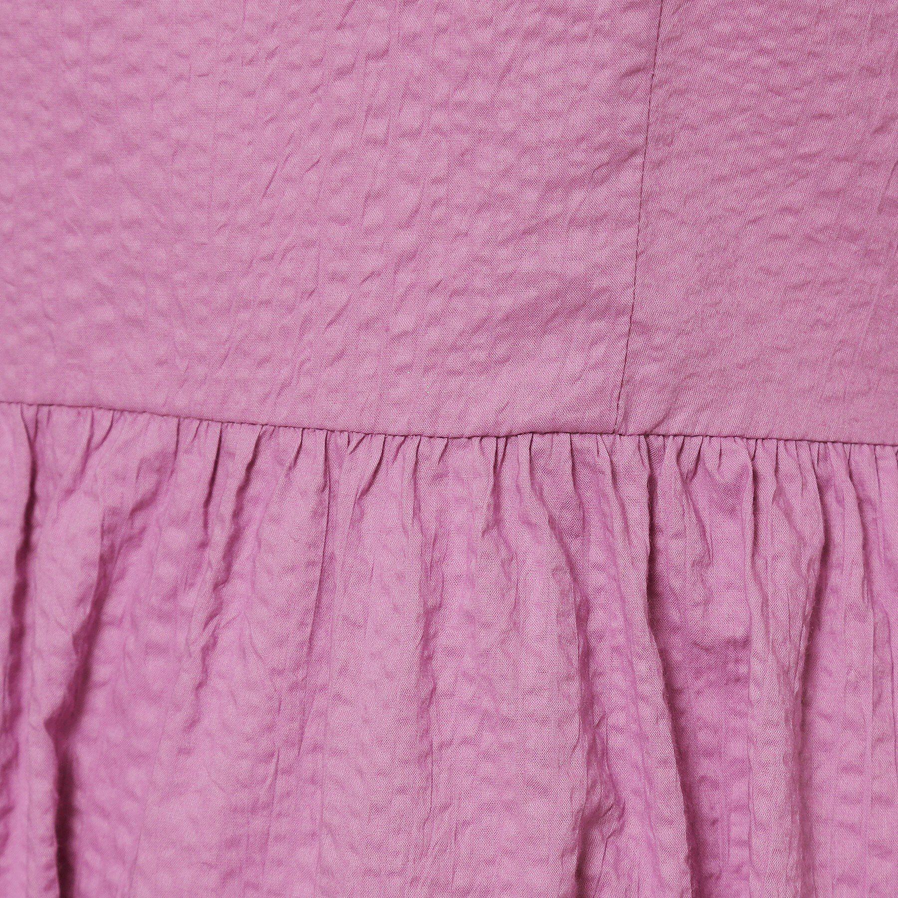 SunaUna「【涼し気！／サッカー素材】パフスリーブワンピース」|ワンピース|