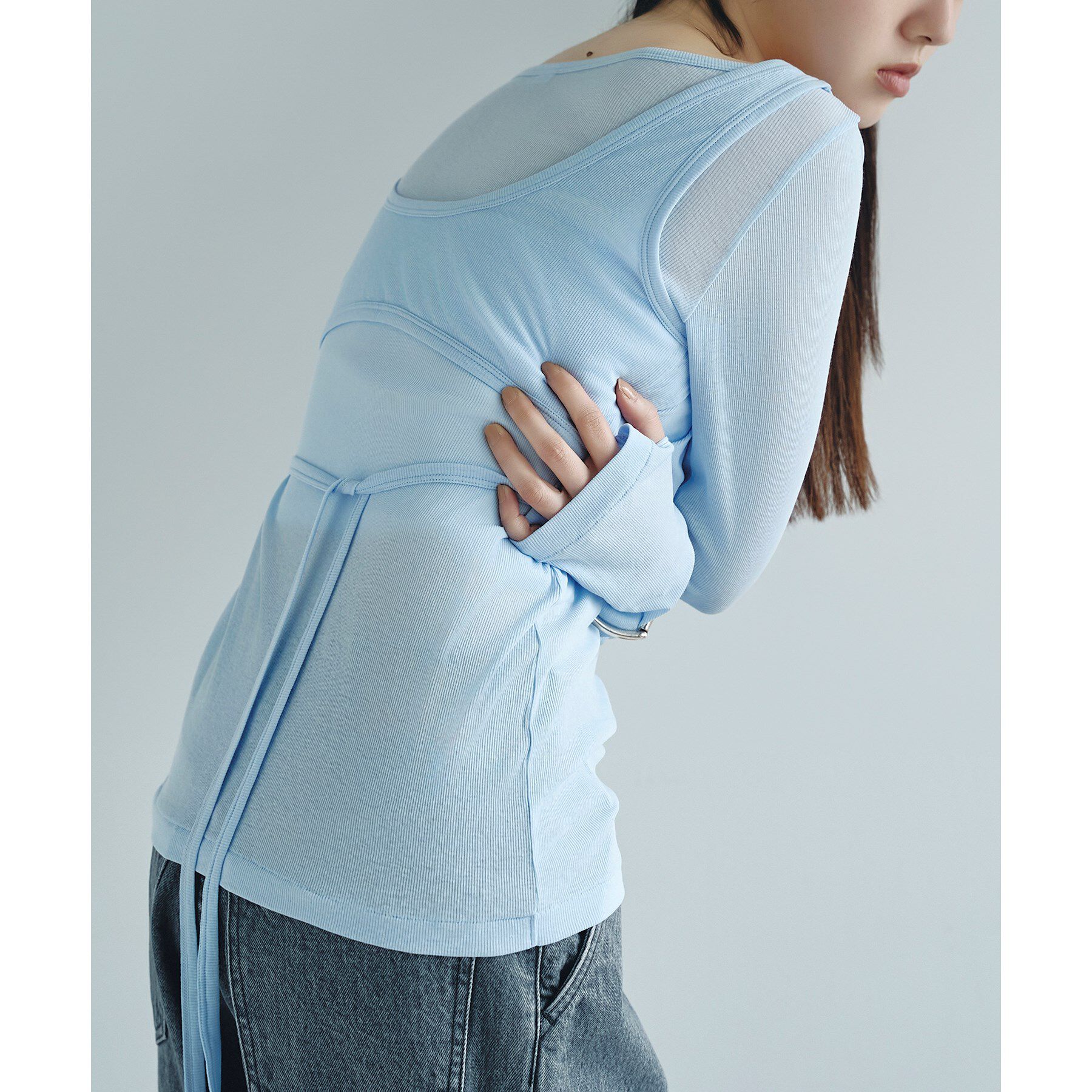 CODE A「bra top layered tee」|Tシャツ・カットソー|