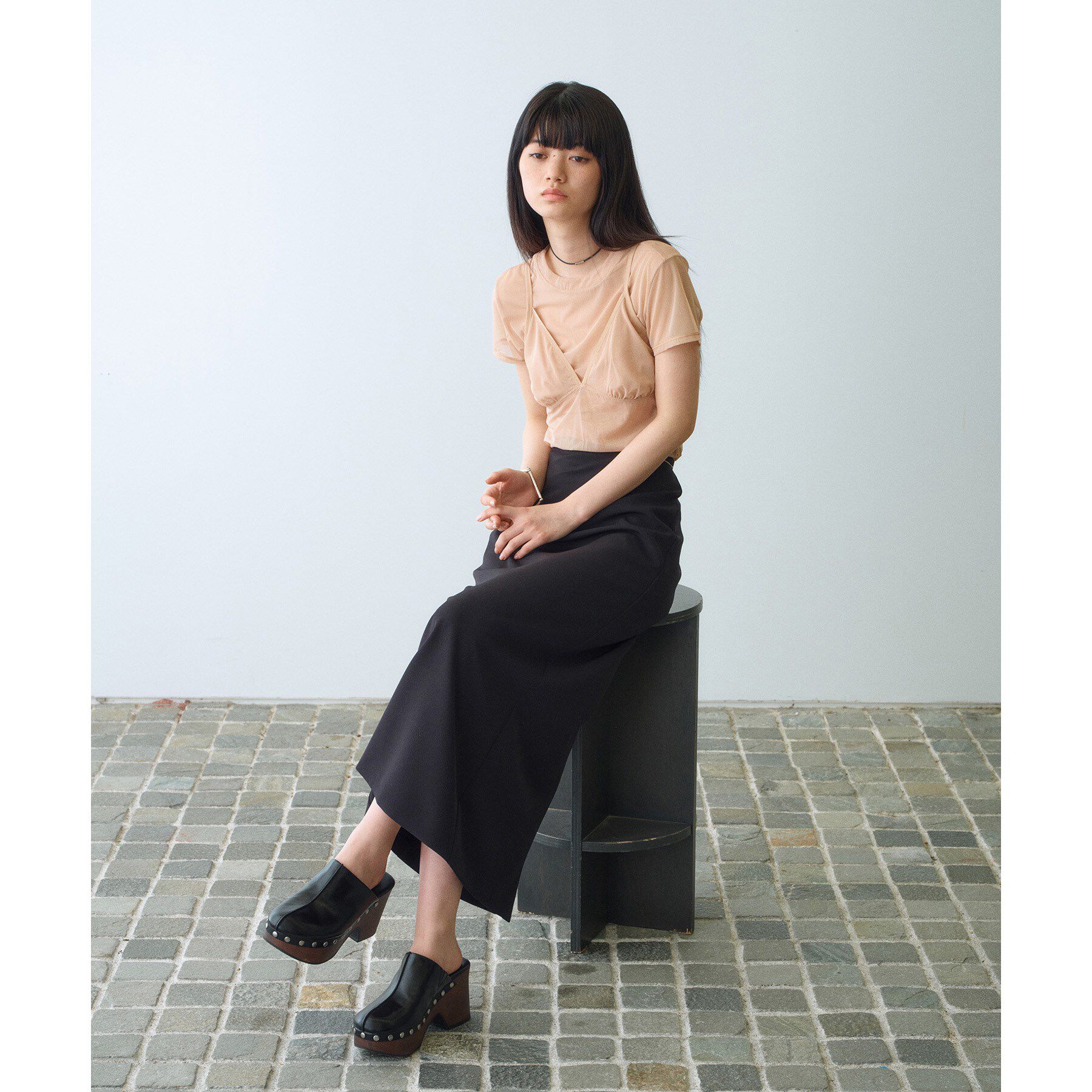 CODE A「Organic Basics｜Mesh Tee」|Tシャツ・カットソー|