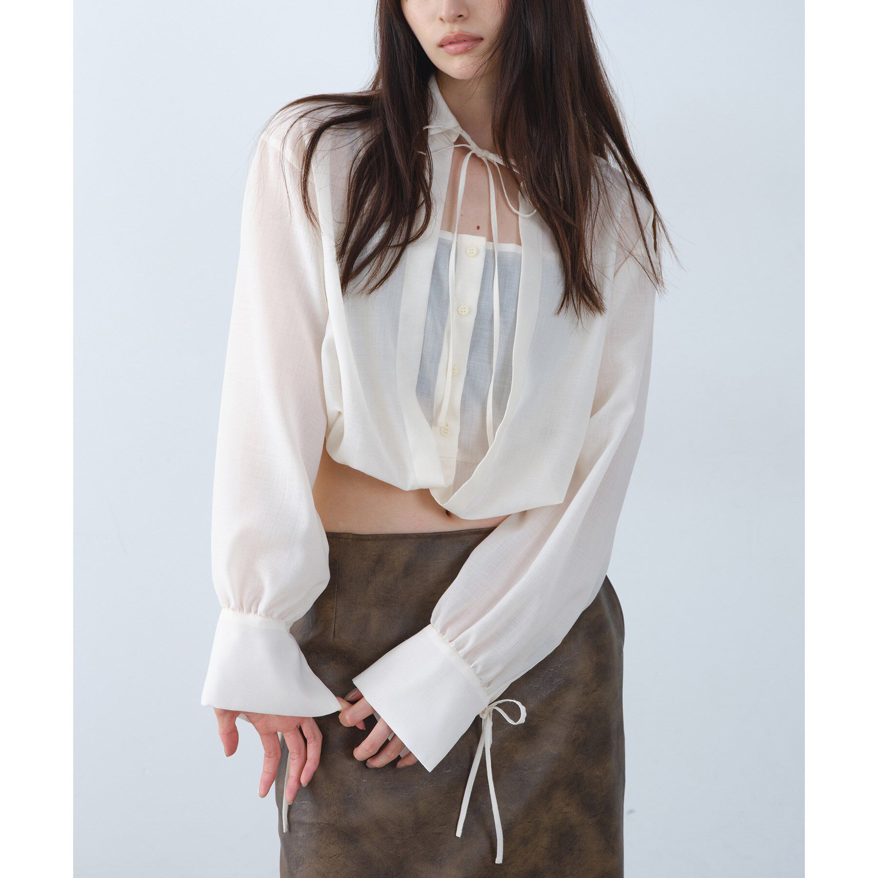 CODE A「air frame layered shirt」|シャツ・ブラウス|オフホワイト(003