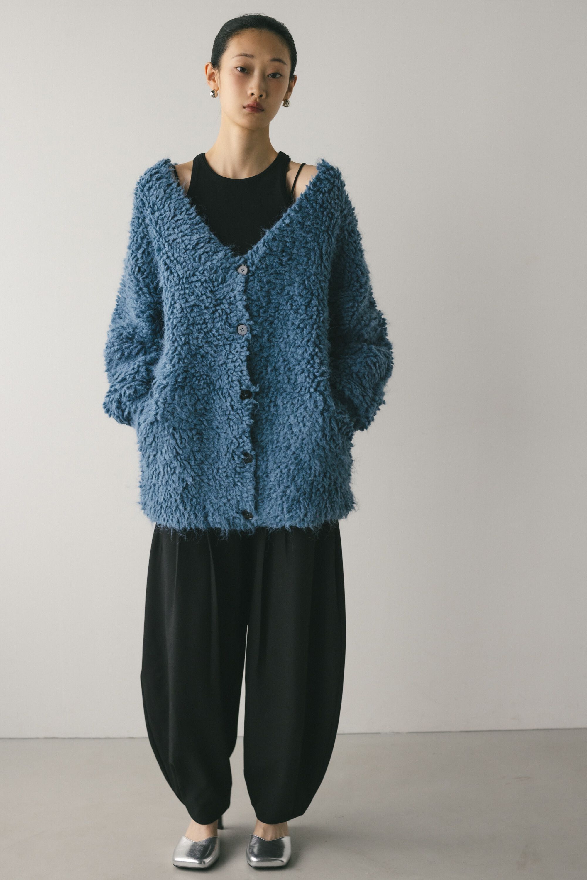 STYLEMIXER「ミックスループニットカーデ」|カーディガン|BLU