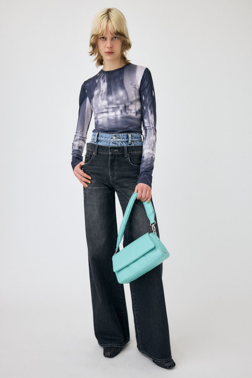 MOUSSY「CITY LIGHTS PIXEL LS Tシャツ」|Tシャツ・カットソー|