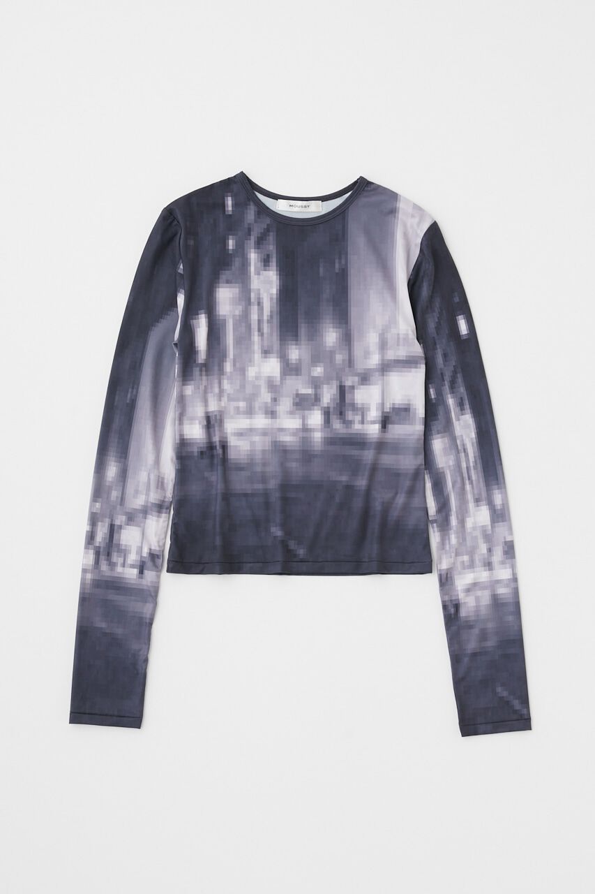 MOUSSY「CITY LIGHTS PIXEL LS Tシャツ」|Tシャツ・カットソー|