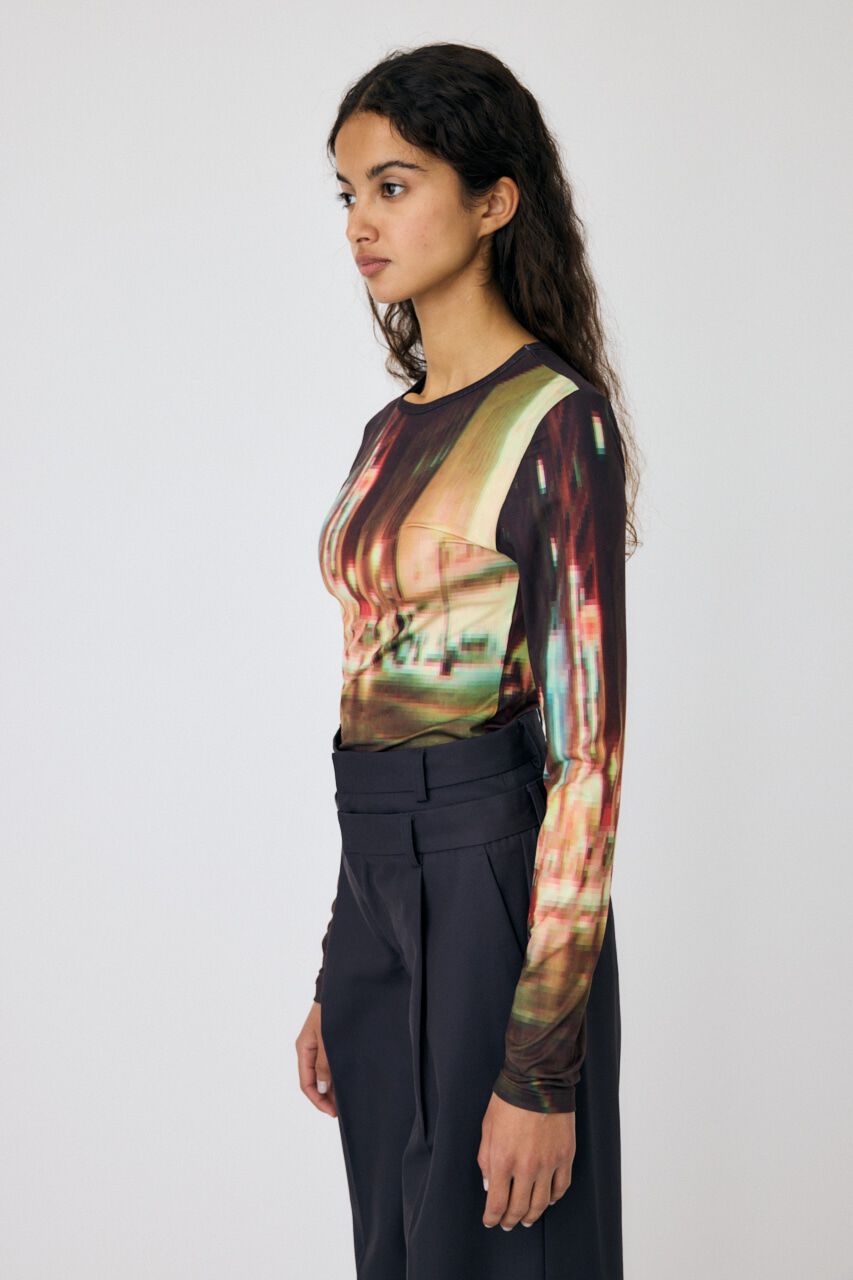 MOUSSY「CITY LIGHTS PIXEL LS Tシャツ」|Tシャツ・カットソー|