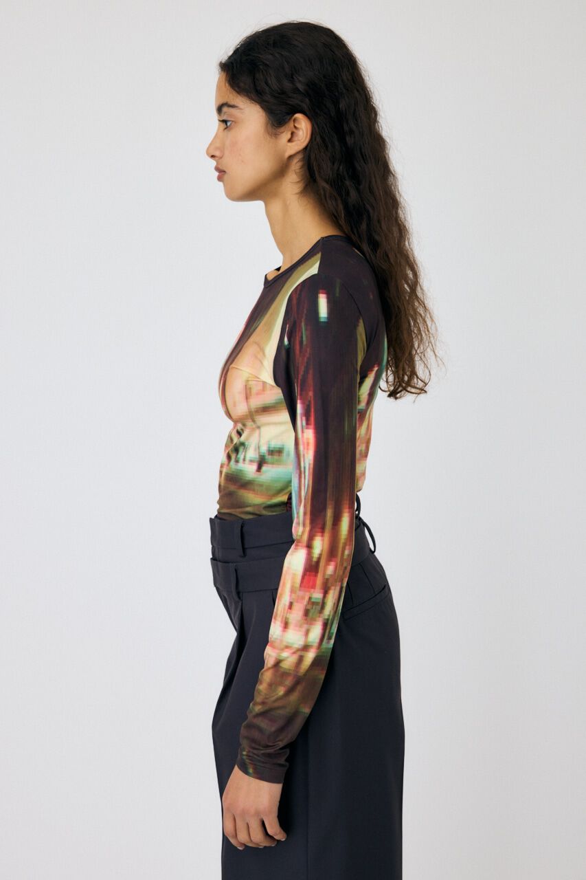 MOUSSY「CITY LIGHTS PIXEL LS Tシャツ」|Tシャツ・カットソー|
