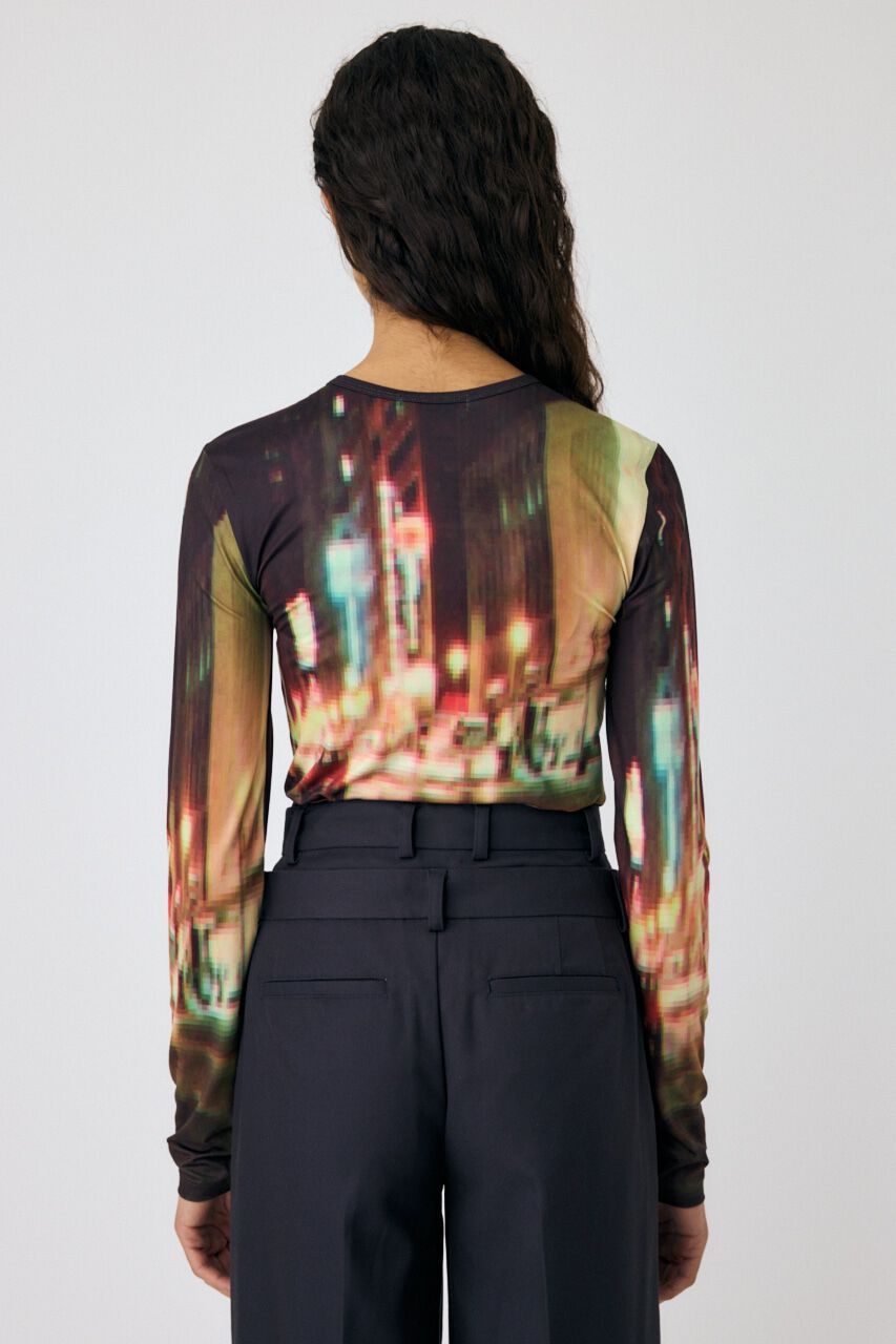 MOUSSY「CITY LIGHTS PIXEL LS Tシャツ」|Tシャツ・カットソー|