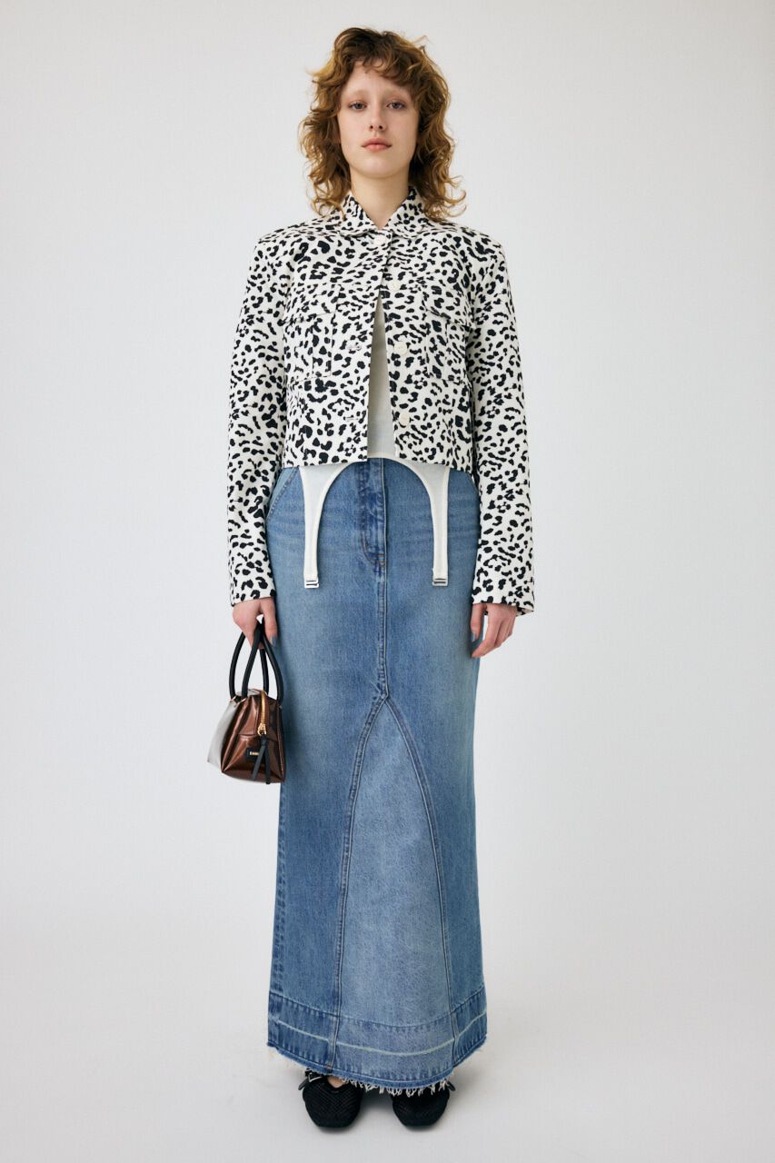 MOUSSY「MERMAID DENIM LONG SKIRT」|スカート|BLU