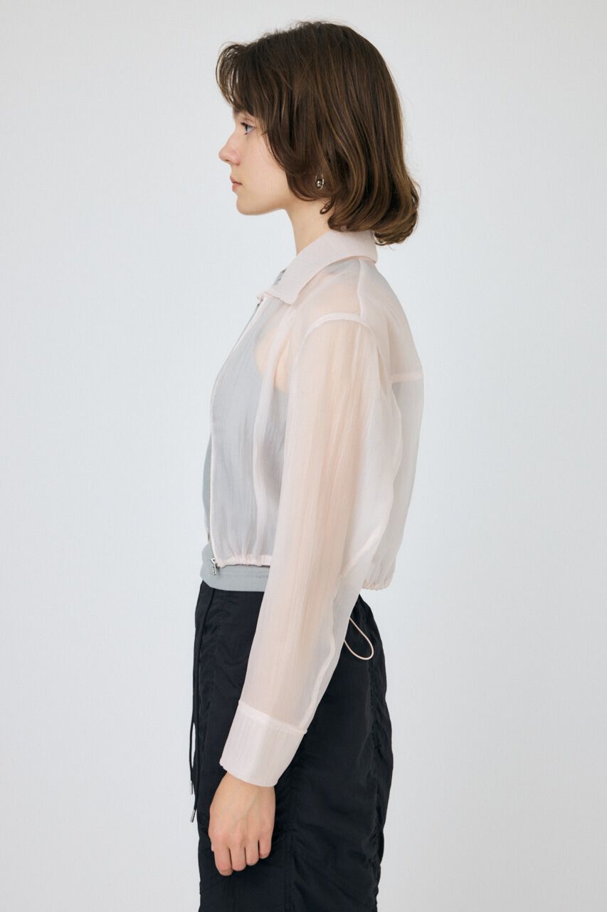 MOUSSY「SHEER CROPPED ジャケット」|シャツ・ブラウス|