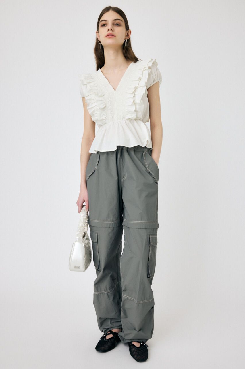 MOUSSY「SHOULDER フリルブラウス」|シャツ・ブラウス|