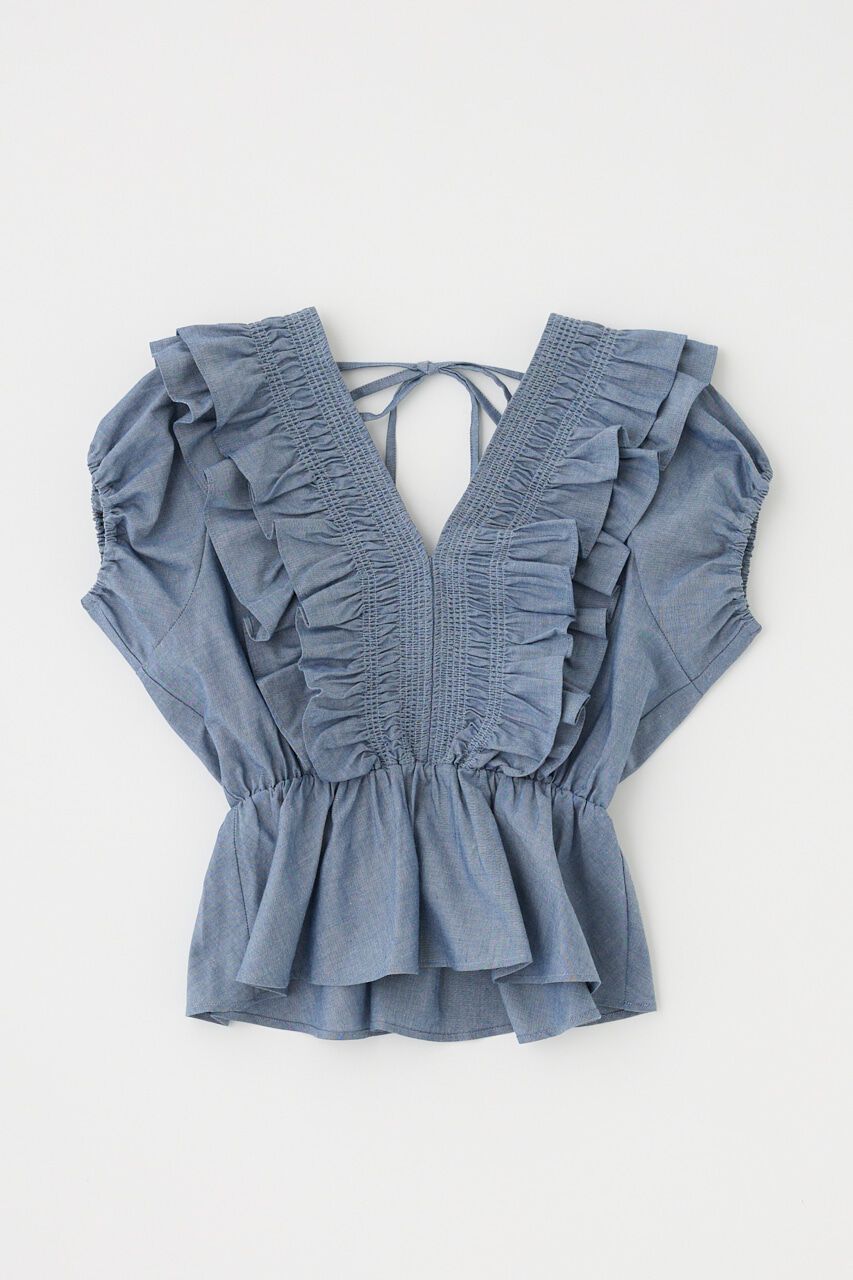 MOUSSY「SHOULDER フリルブラウス」|シャツ・ブラウス|